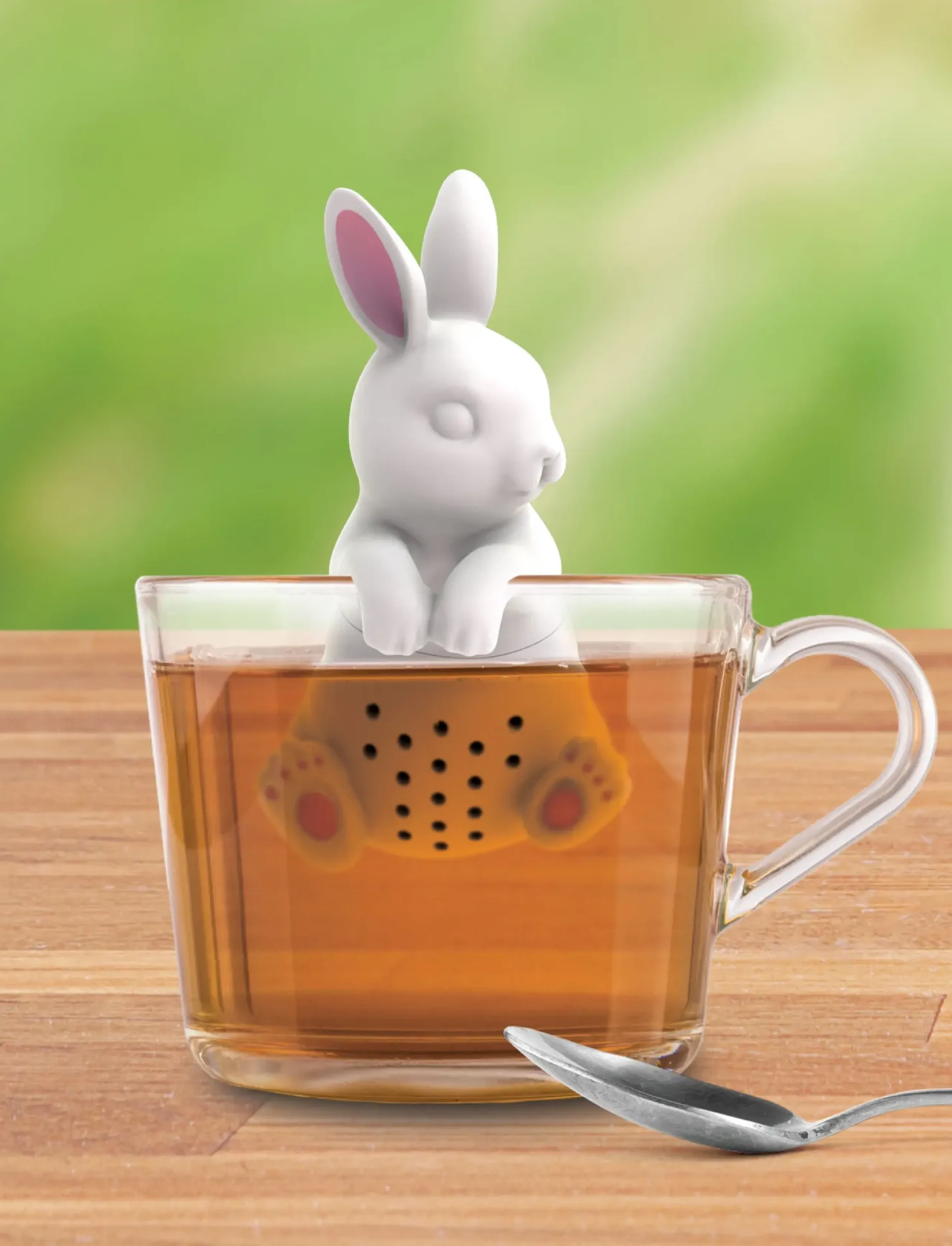 Winkee Tefilter Bunny Tea Infuser, H16 cm, & Coffee Accessories, Weiß - Filters Strainers, Homeware
