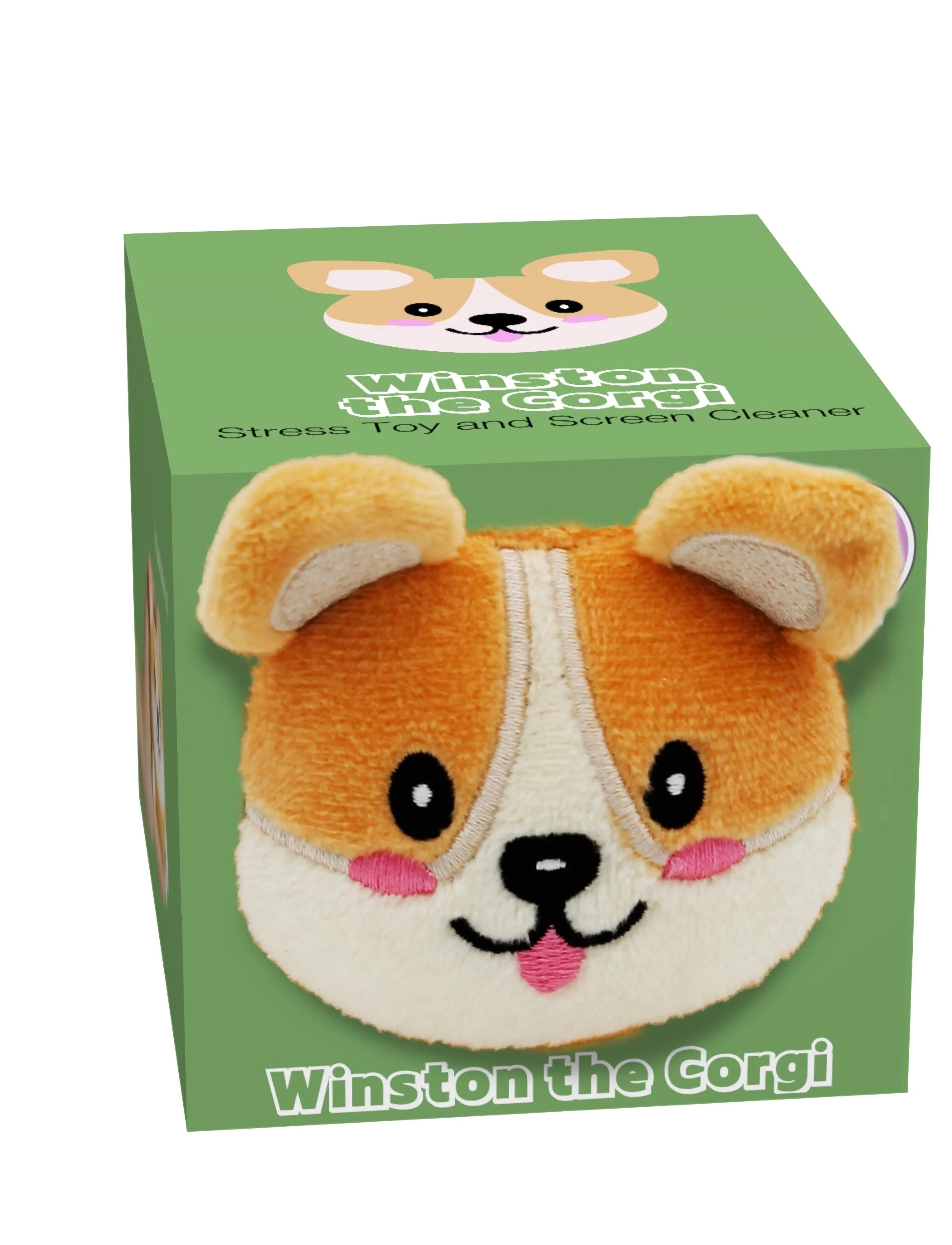 Winkee Stressbold Og Skærmrenser - Corgi Winston, H10 cm, Brown, Role Play > Cleaning Legetøj, Børn