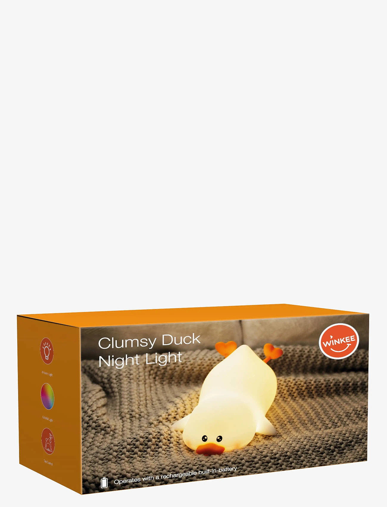Winkee - Bordlampe - Clumsy Duck Night Light - natlamper - white, orange - 2