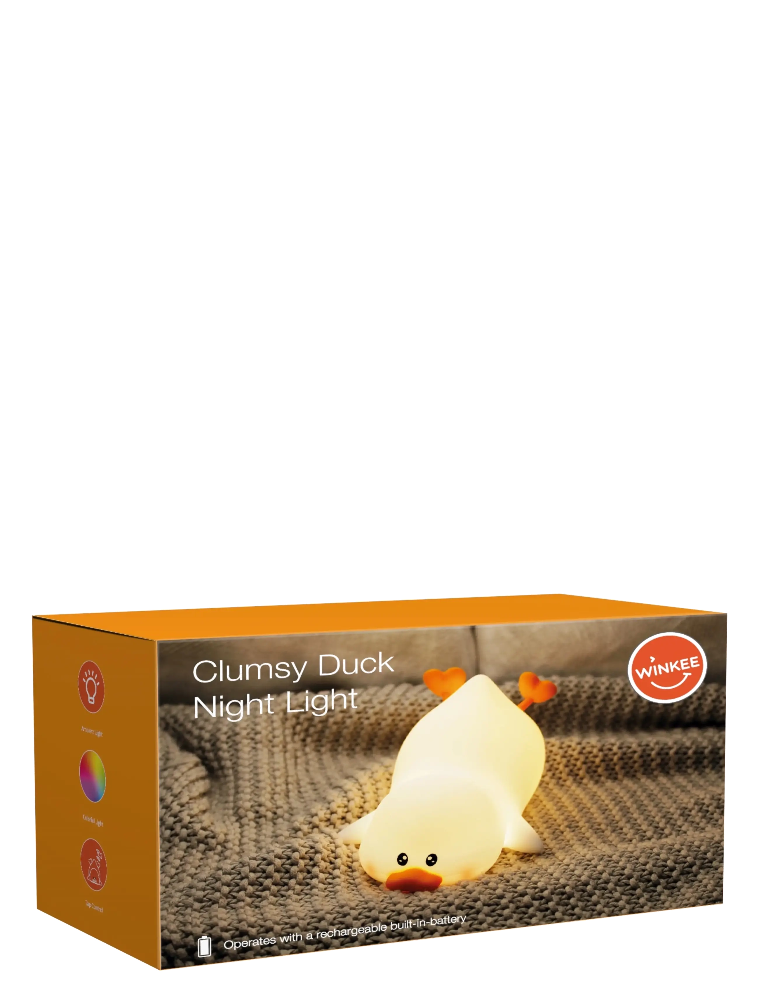 Winkee - Bordlampe - Clumsy Duck Night Light - natlamper - white, orange - 2