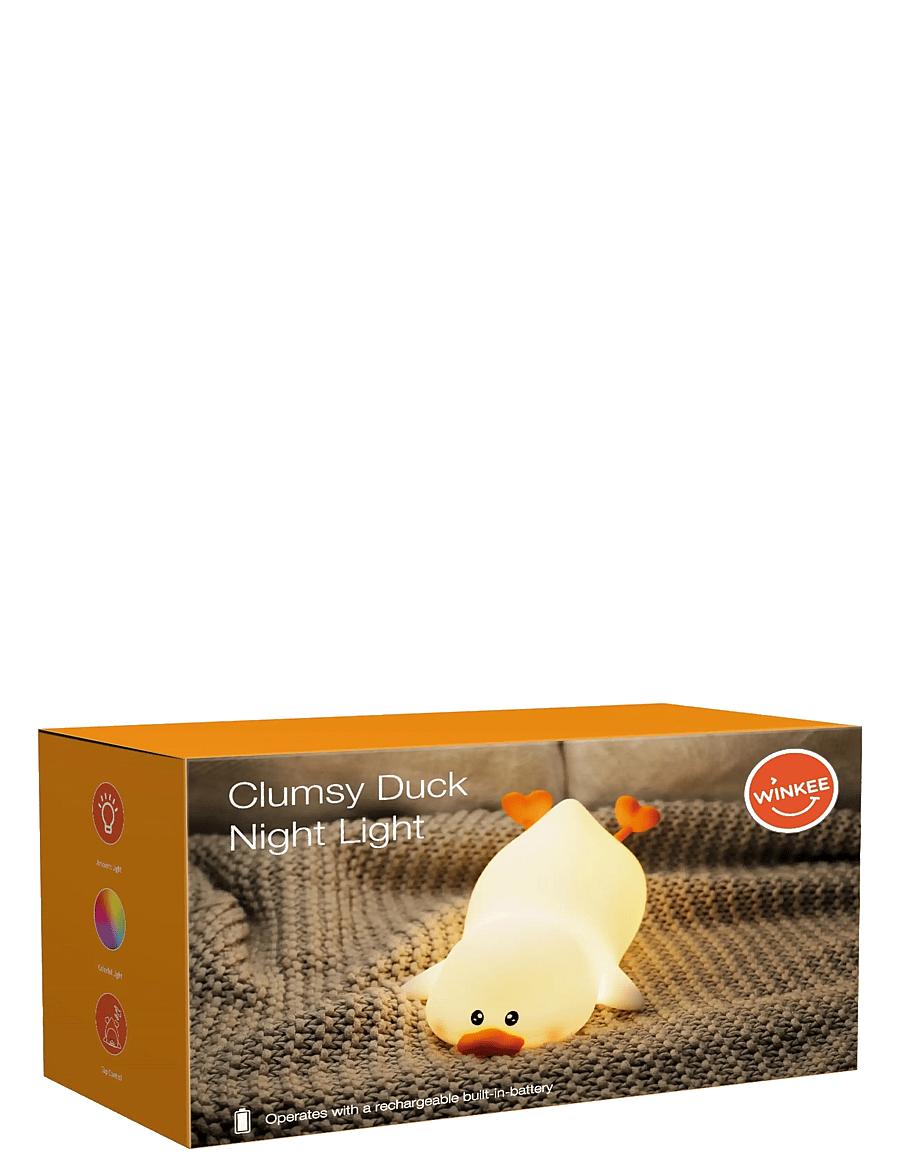 Winkee - Clumsy Duck Night Light - Öölambid - white, orange - 2
