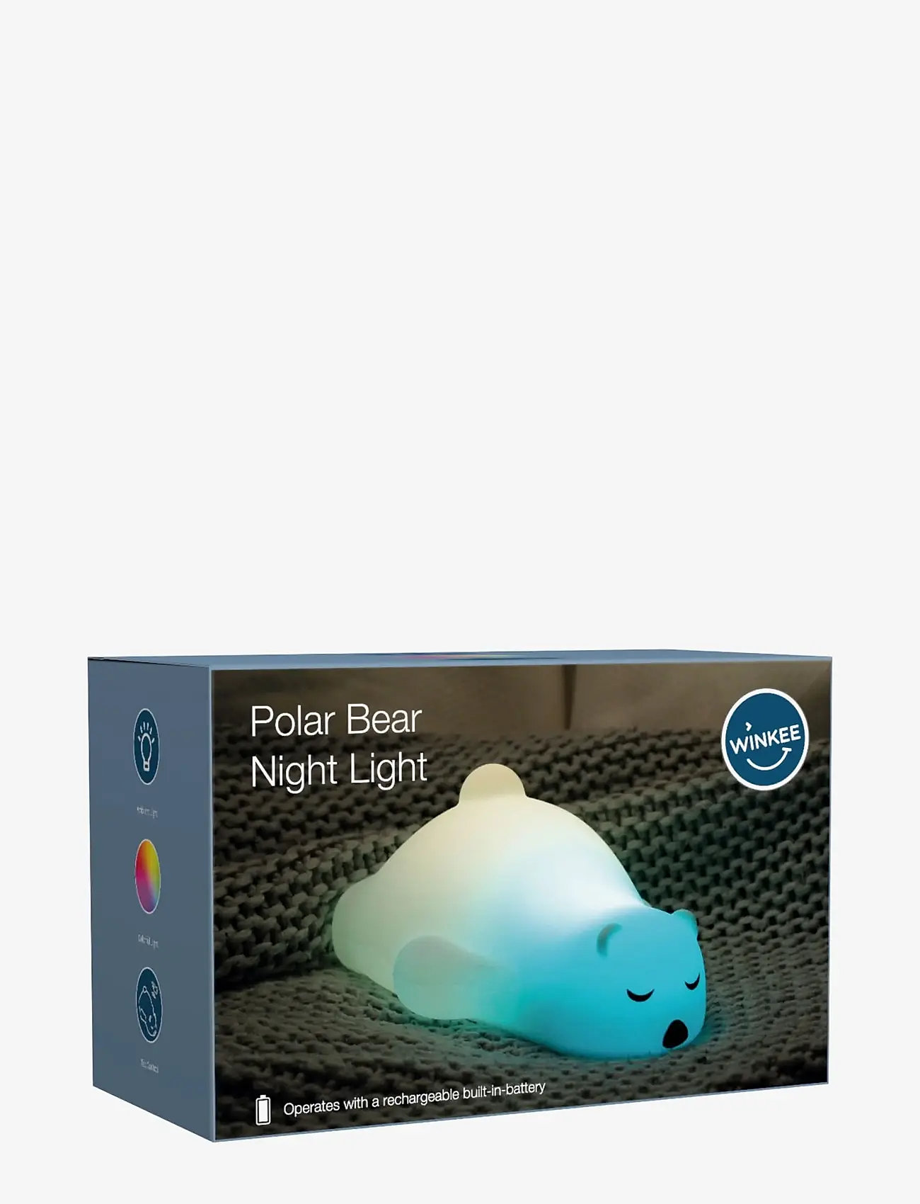Winkee - Polar Bear Night Light - Öölambid - white - 2
