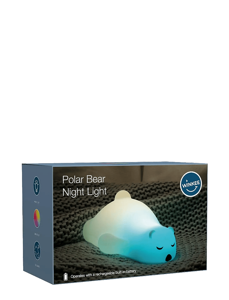 Winkee - Polar Bear Night Light - Öölambid - white - 2