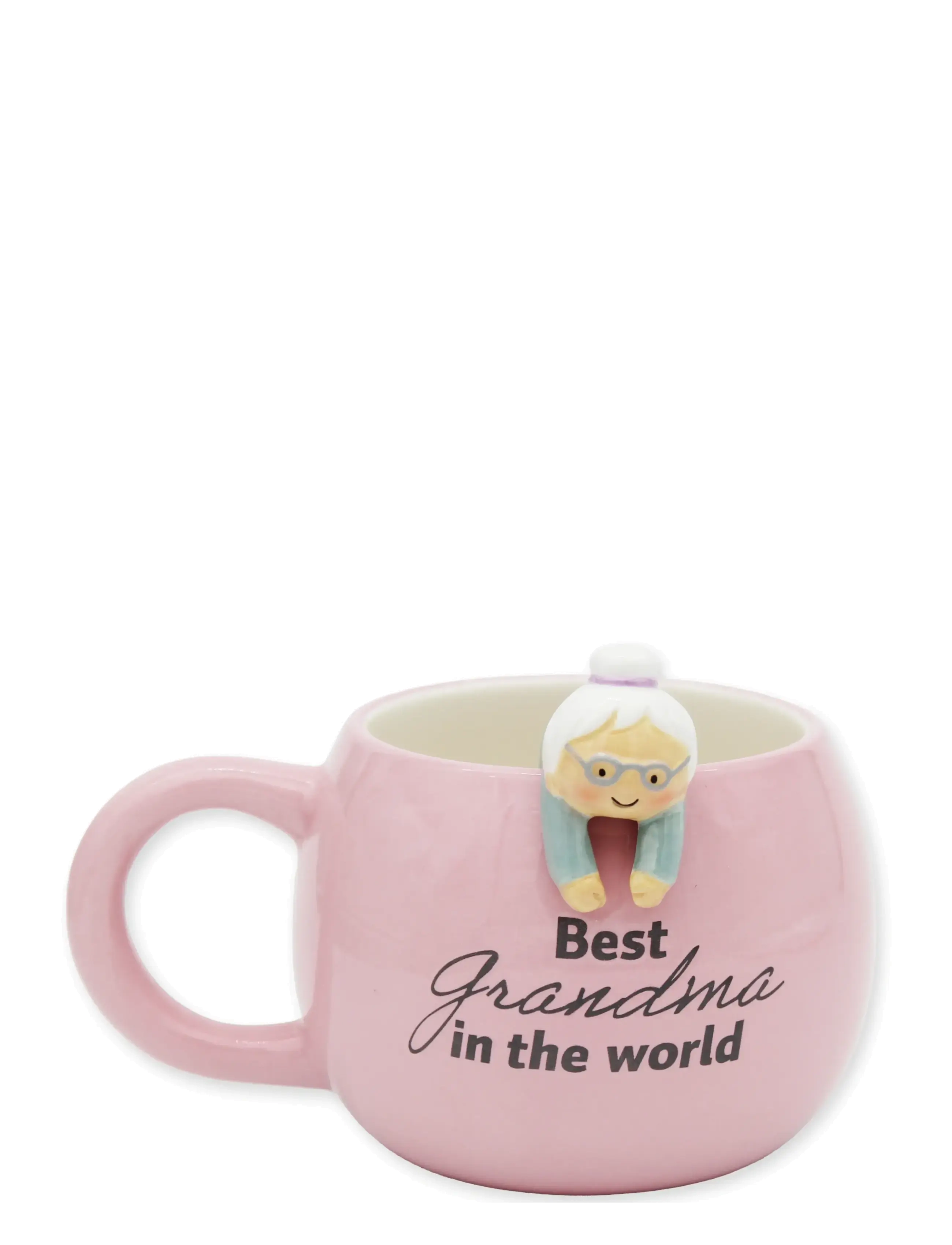 Winkee Krus Bedstemor, Coffee Kop, Pink, Str: H10.5CM