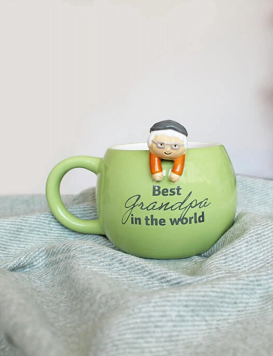 Winkee - Best grandpa - teetassid - green, orange - 0