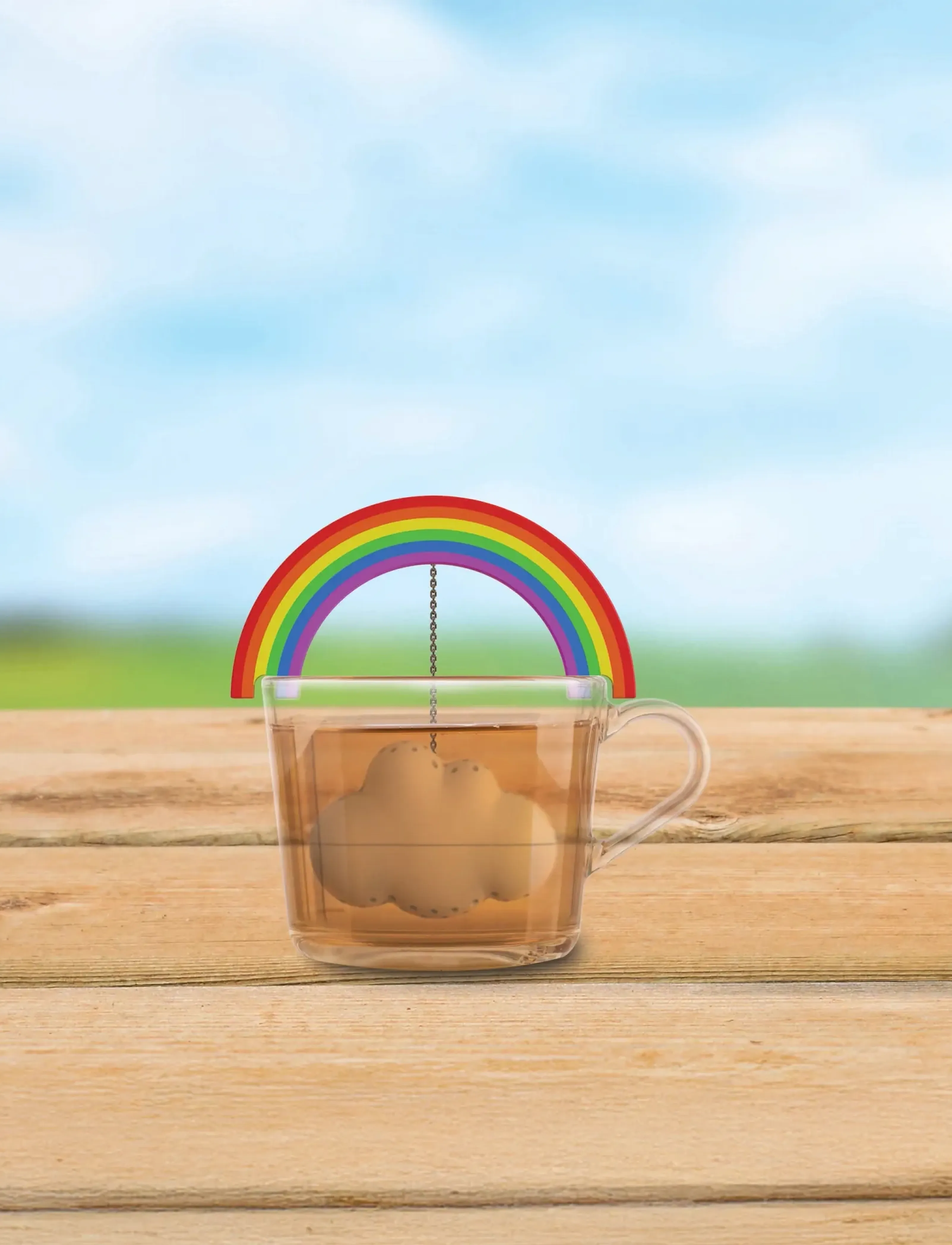 Winkee Tefilter Rainbow Tea Infuser, H6 cm, & Coffee Accessories, Mehrfarbig/gemustert - Filters Strainers, Homeware