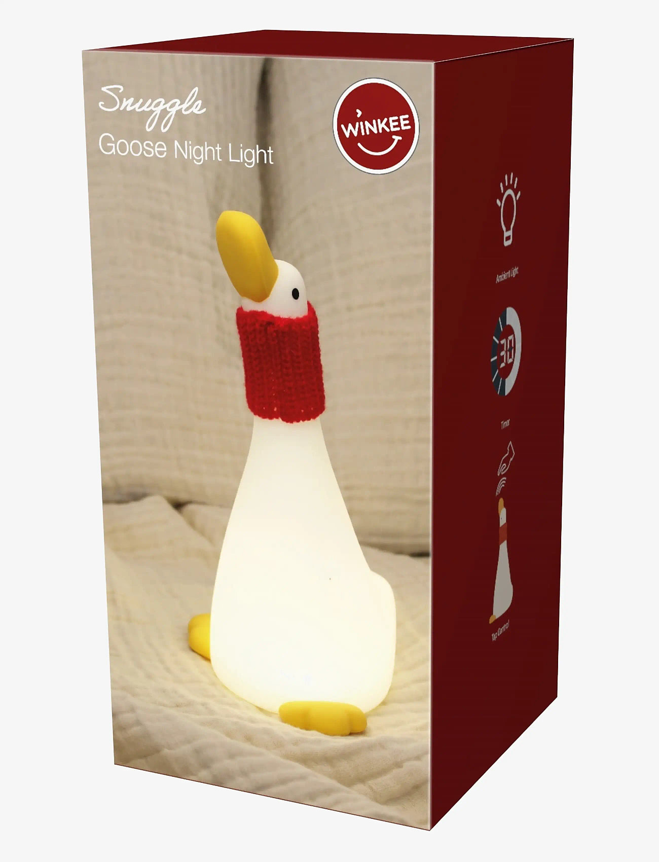 Winkee - Night Light Goose Snuggle - Öölambid - white - 2