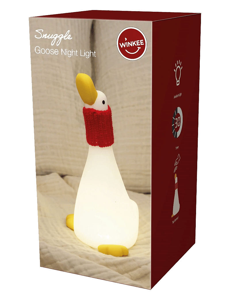 Winkee - Night Light Goose Snuggle - Öölambid - white - 2
