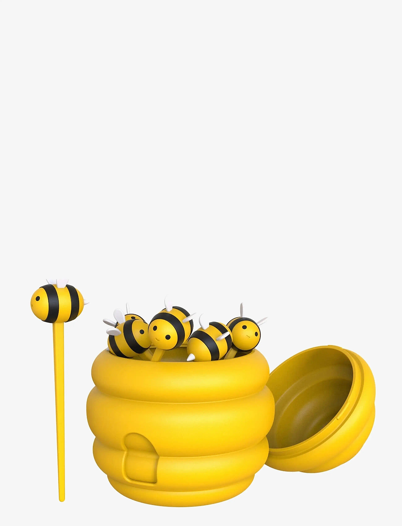 Winkee - Madpinde med beholder - Bee - skulpturer & figurer - black, yellow - 1