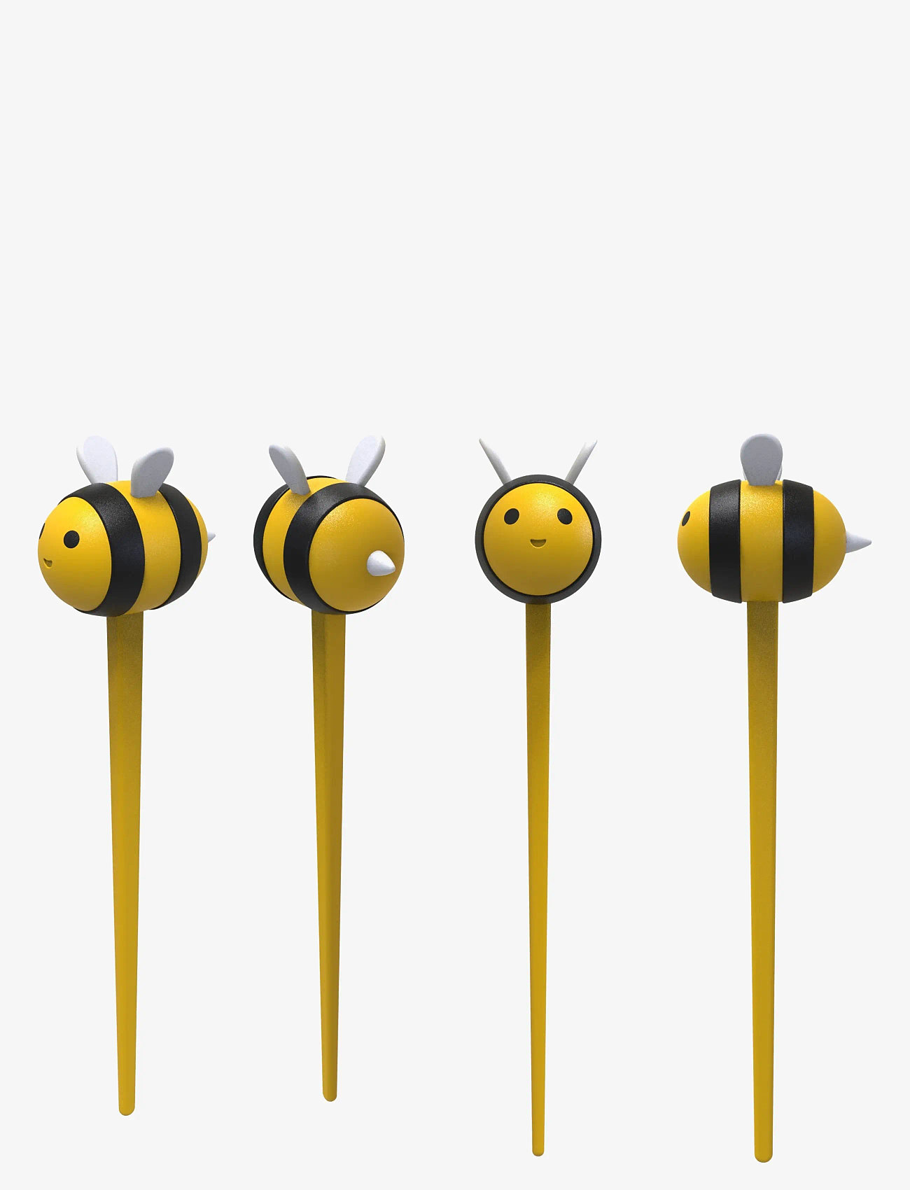 Winkee - Bee Food Pick Set of 8 - cutlery sets - black, yellow - 1