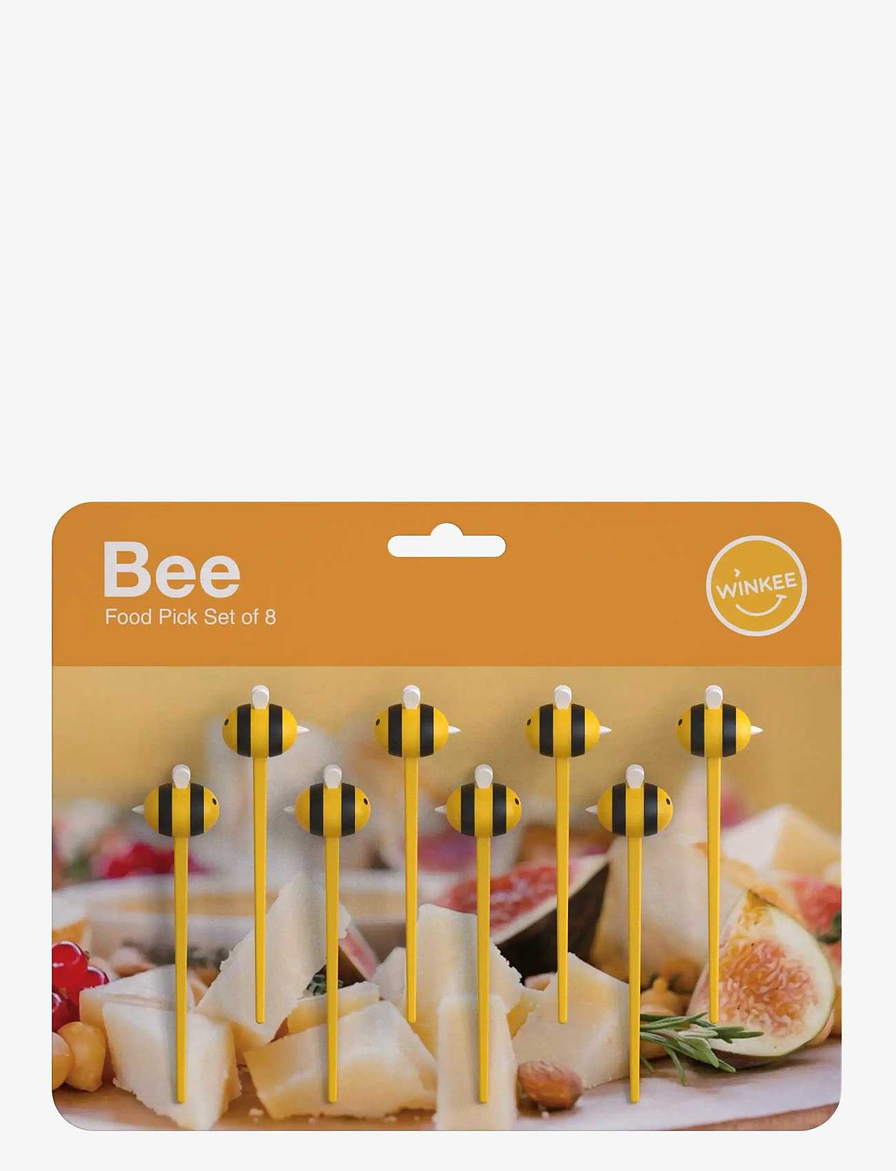 Winkee - Bee Food Pick Set of 8 - cutlery sets - black, yellow - 2