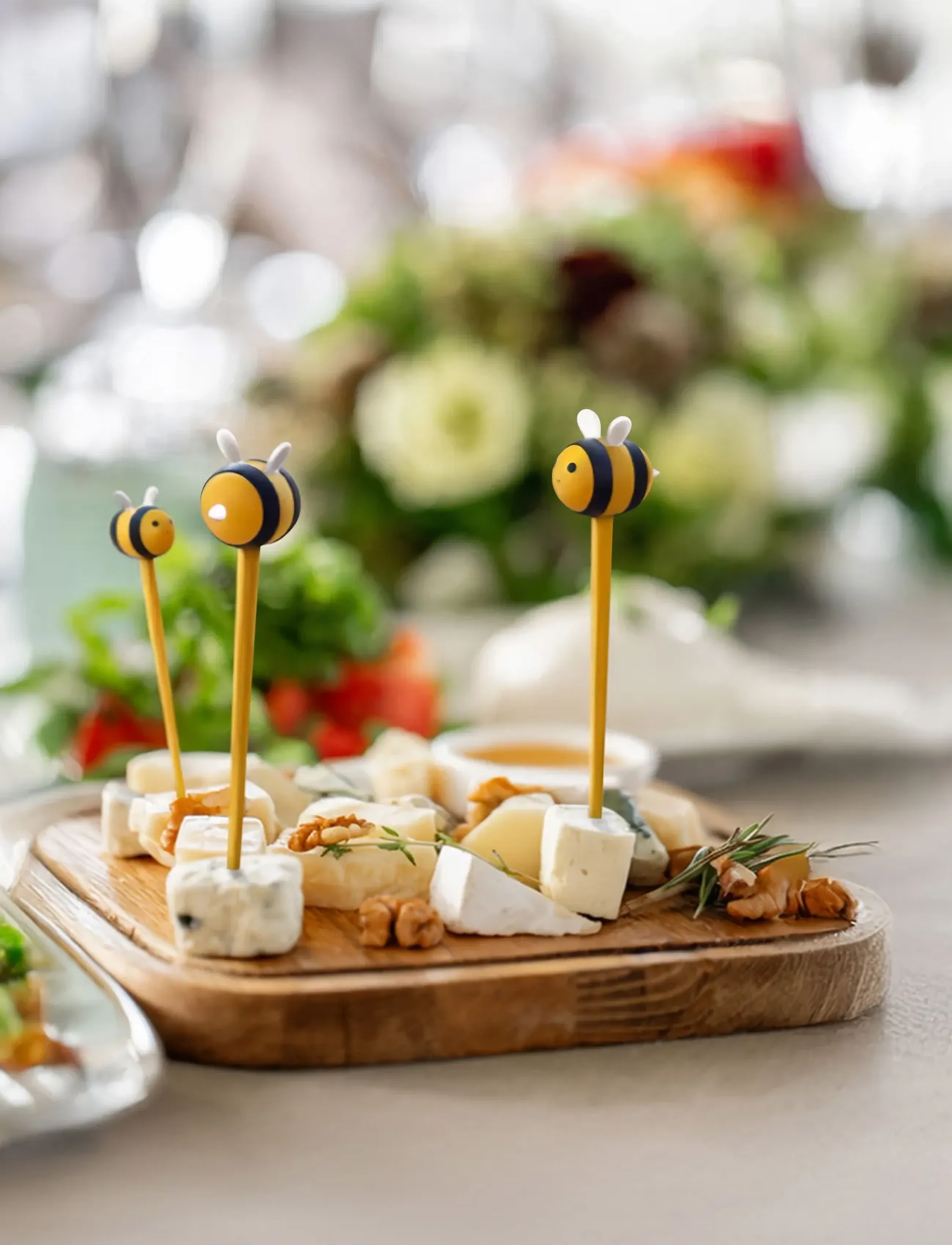 Winkee Madpinde Bee (8 Stk.), H2.5 cm, Cutlery, Gelb - Cutlery Set, Homeware