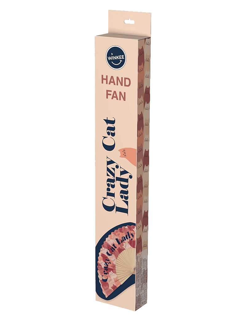 Winkee - Folding Hand Fan Crazy Cat Lady - Õhupuhastid - crazy cat lady - 3