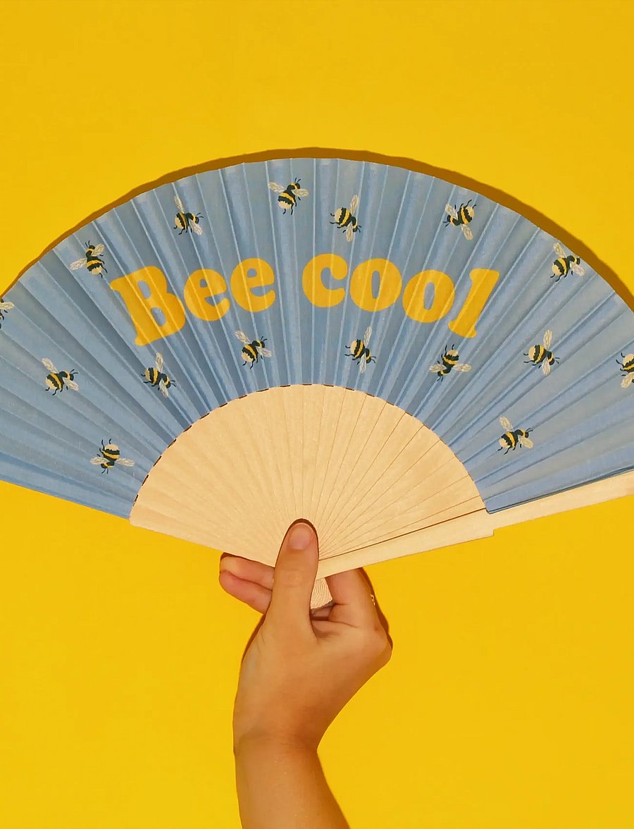 Winkee - Folding Hand Fan Bee cool - Õhupuhastid - bee cool - 0