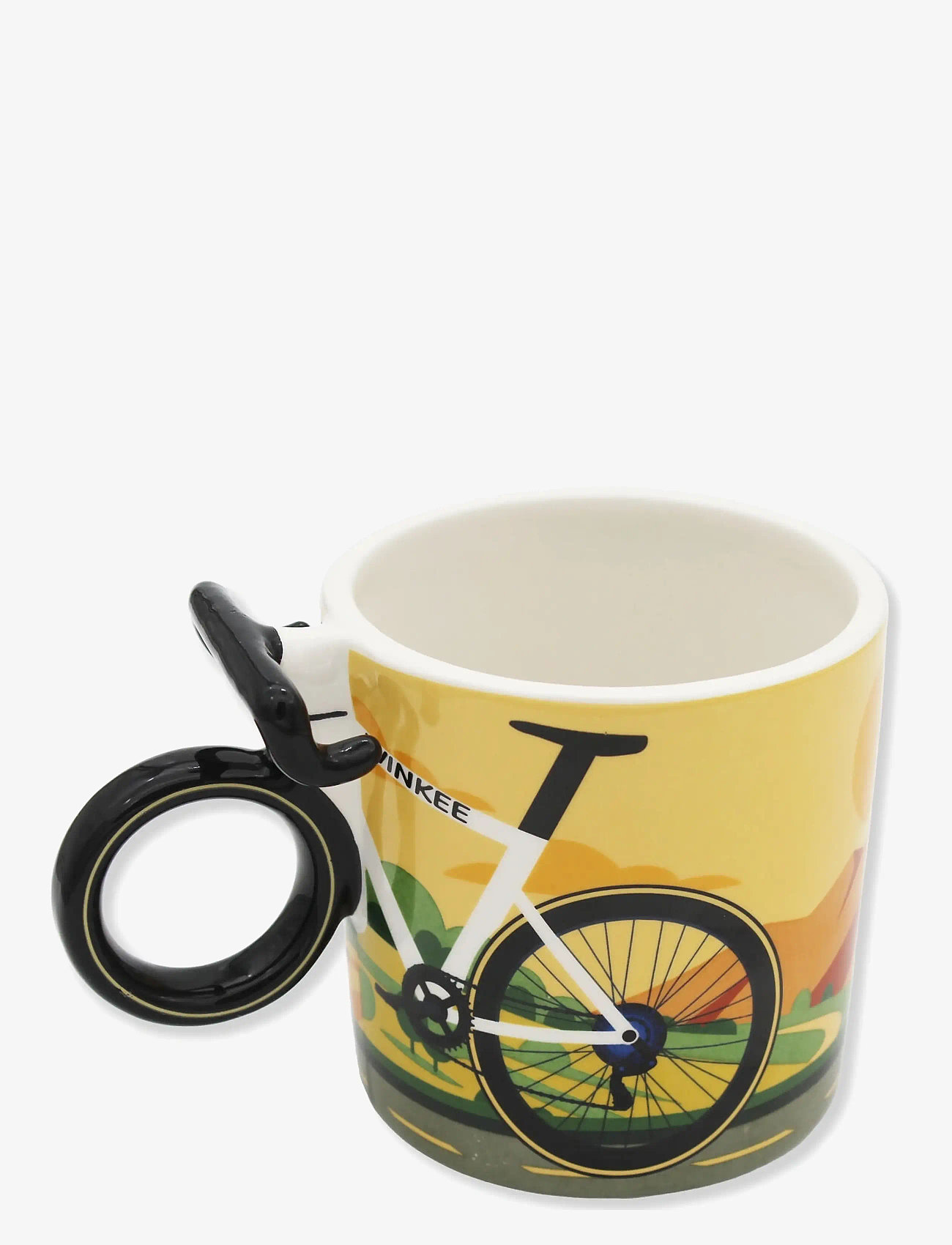 Winkee - Coffee Ride Bike Coffee Mug - black, yellow - 1