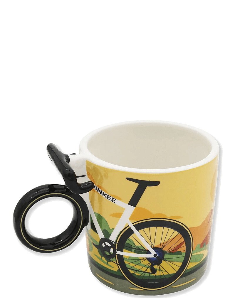 Winkee - Coffee Ride Bike Coffee Mug - black, yellow - 1
