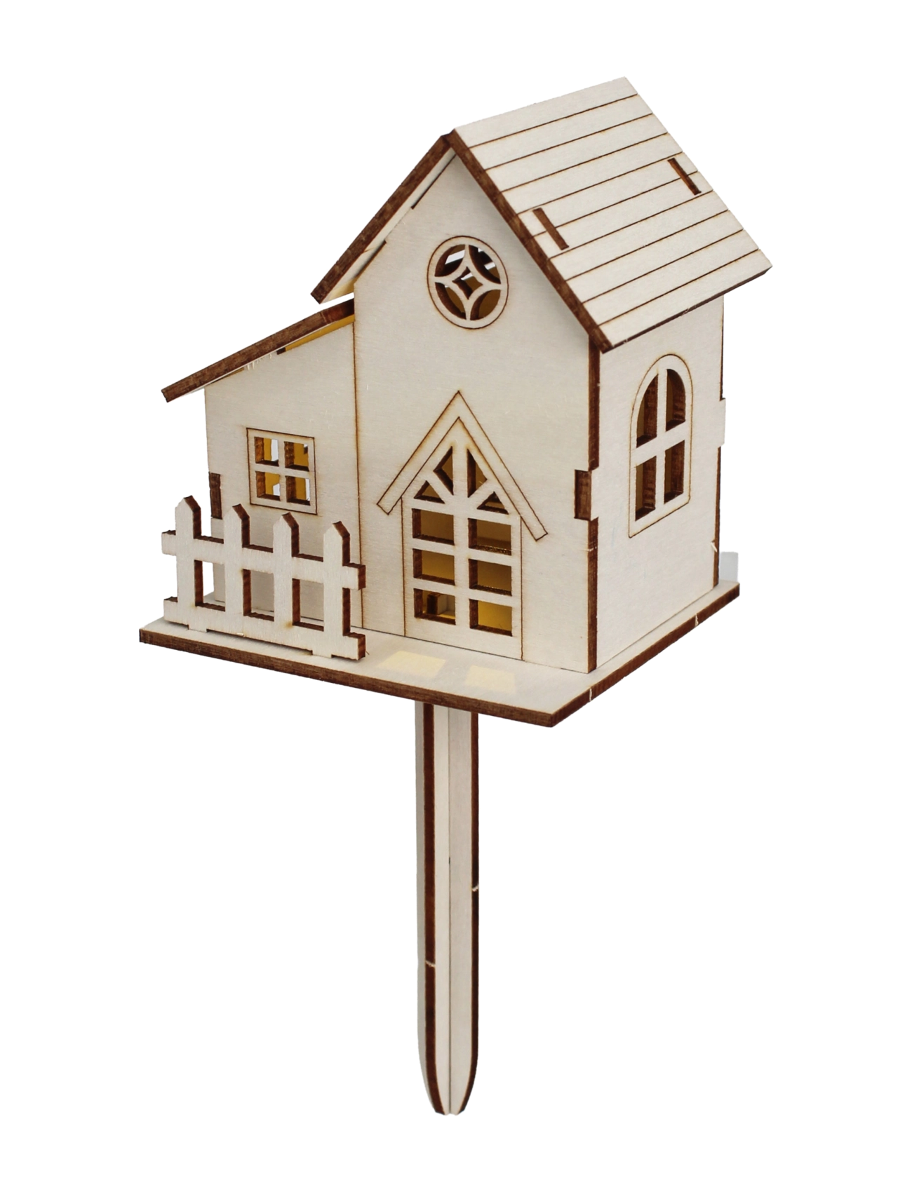 Winkee DIY Mini House with light - Cadeaux amusants - WOOD / natural