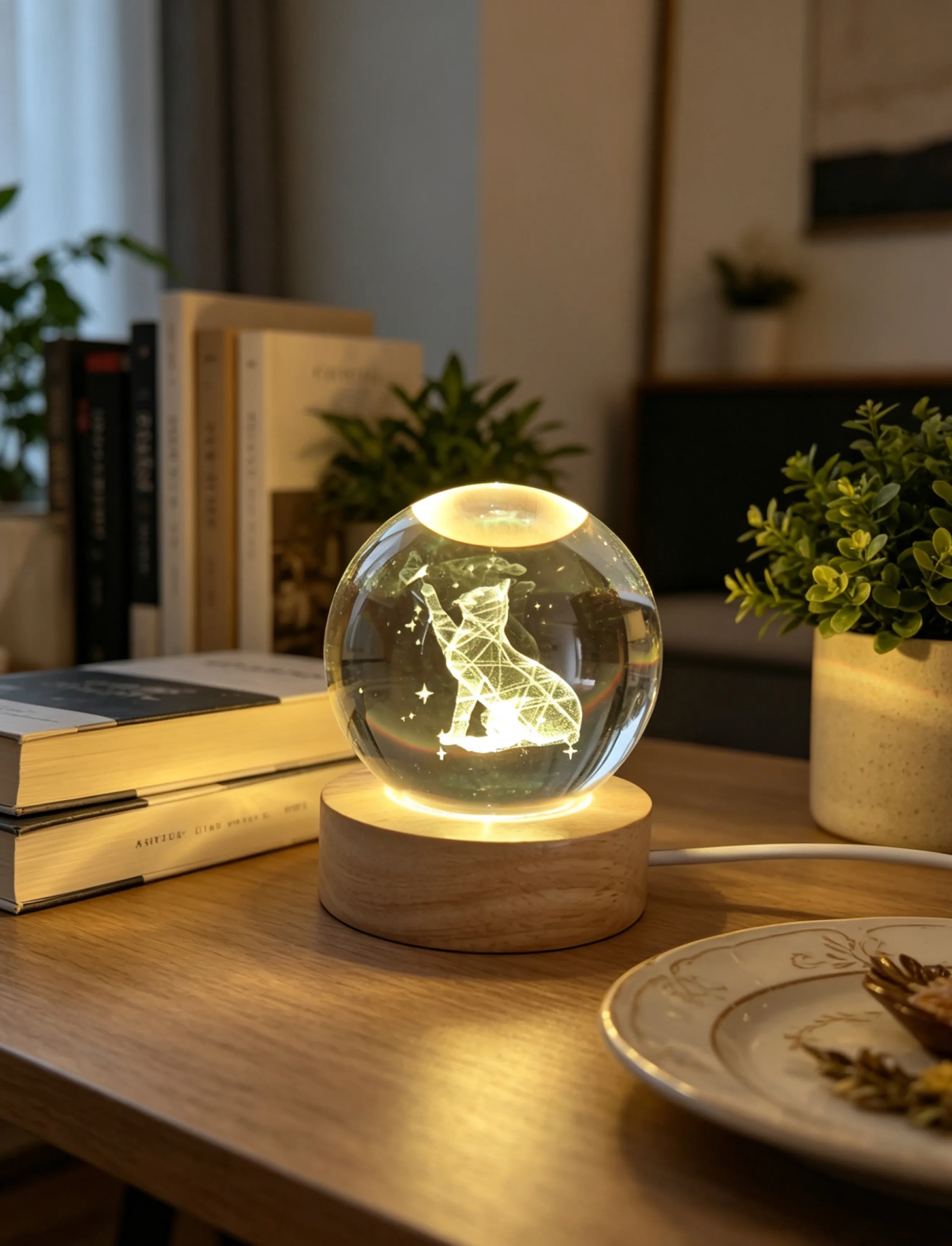Winkee - 3D Crystal Ball Cat - figures et sculptures - multi-coloured - 0