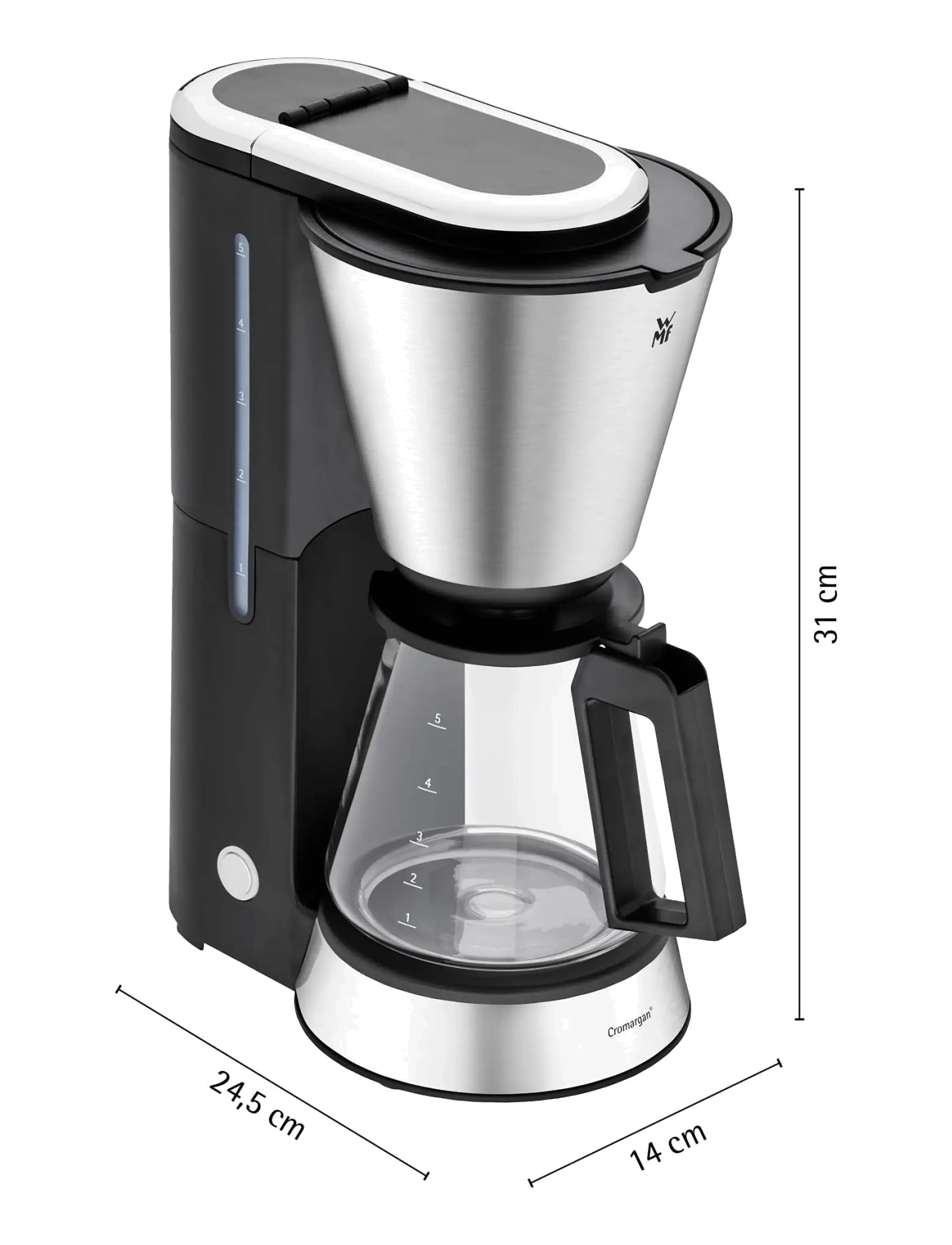 WMF - KitchenMinis coffee maker glass - die kaffeepresse - cromargan, black - 4