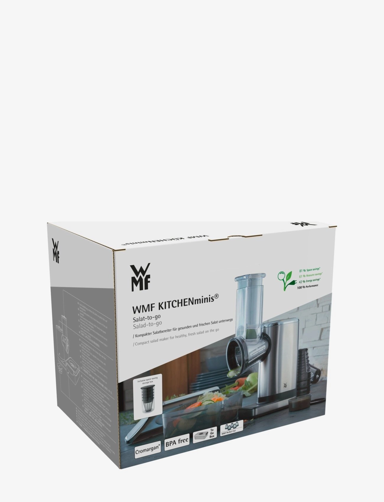 WMF - KitchenMinis shredder salad w. 5 inserts and to-go lunch box - cromargan - 2