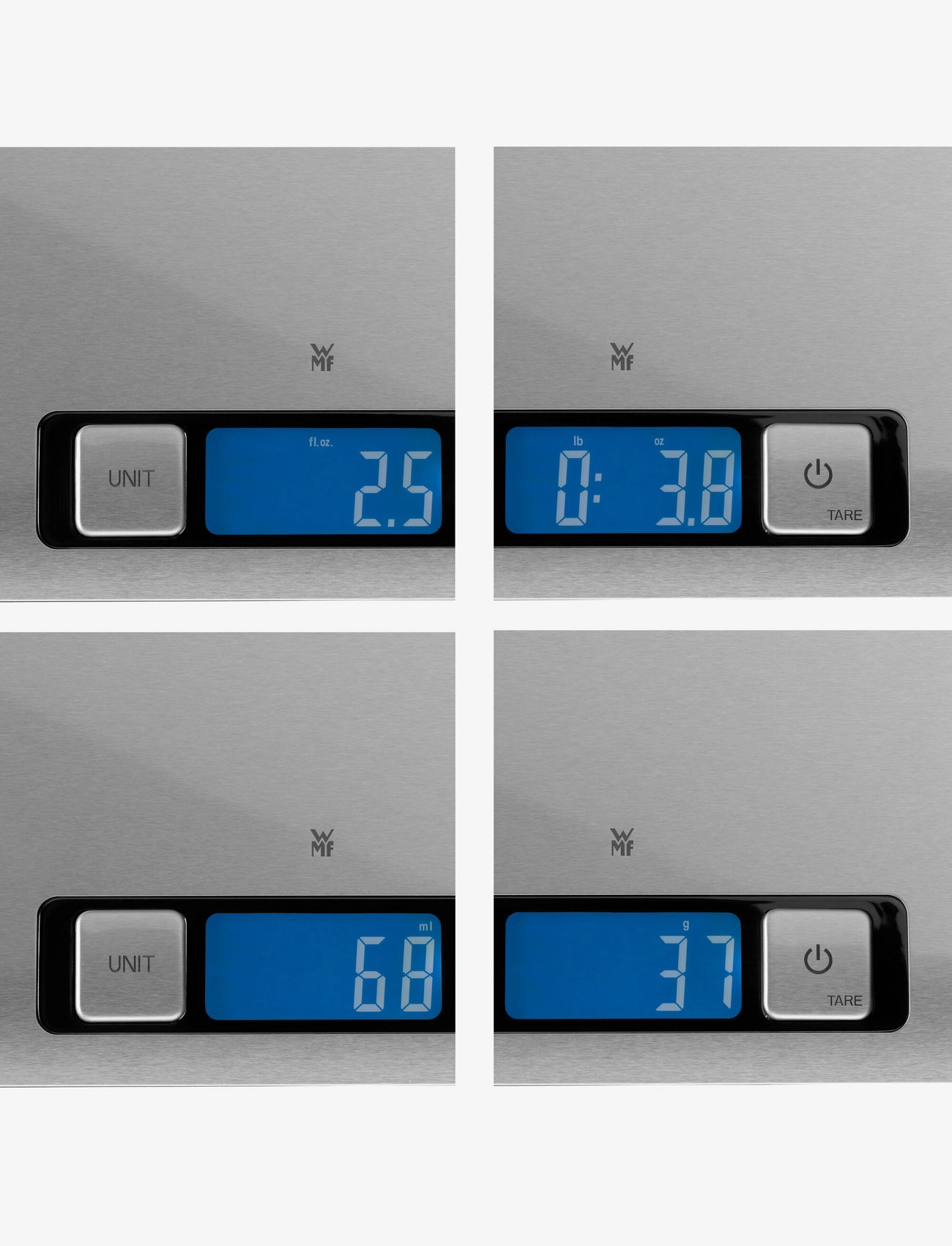 WMF - Kitchen scale digital 20x20 cm, 1 g/5 kg, stainless steel - cromargan - 2