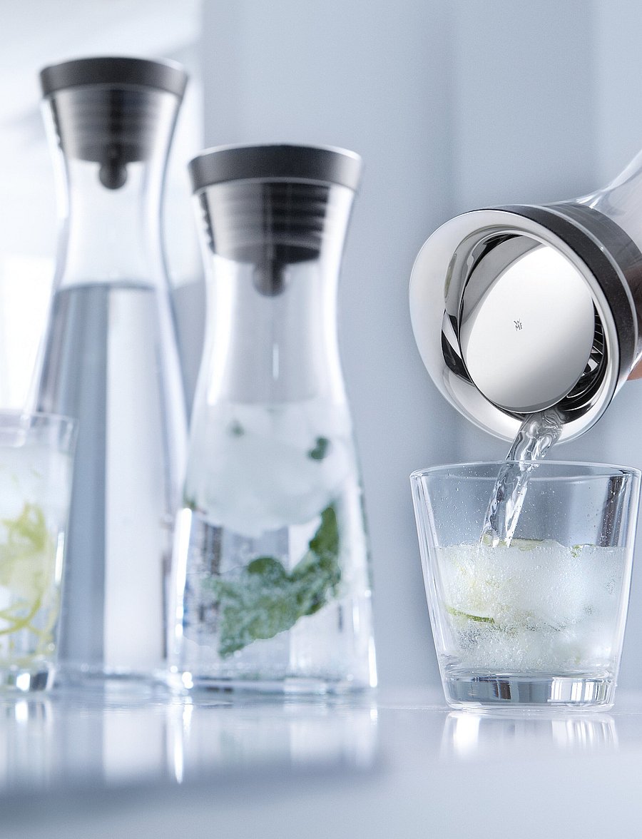 WMF - Basic water decanter 1,0 l., stainless steel top - veekannud - glass - 3