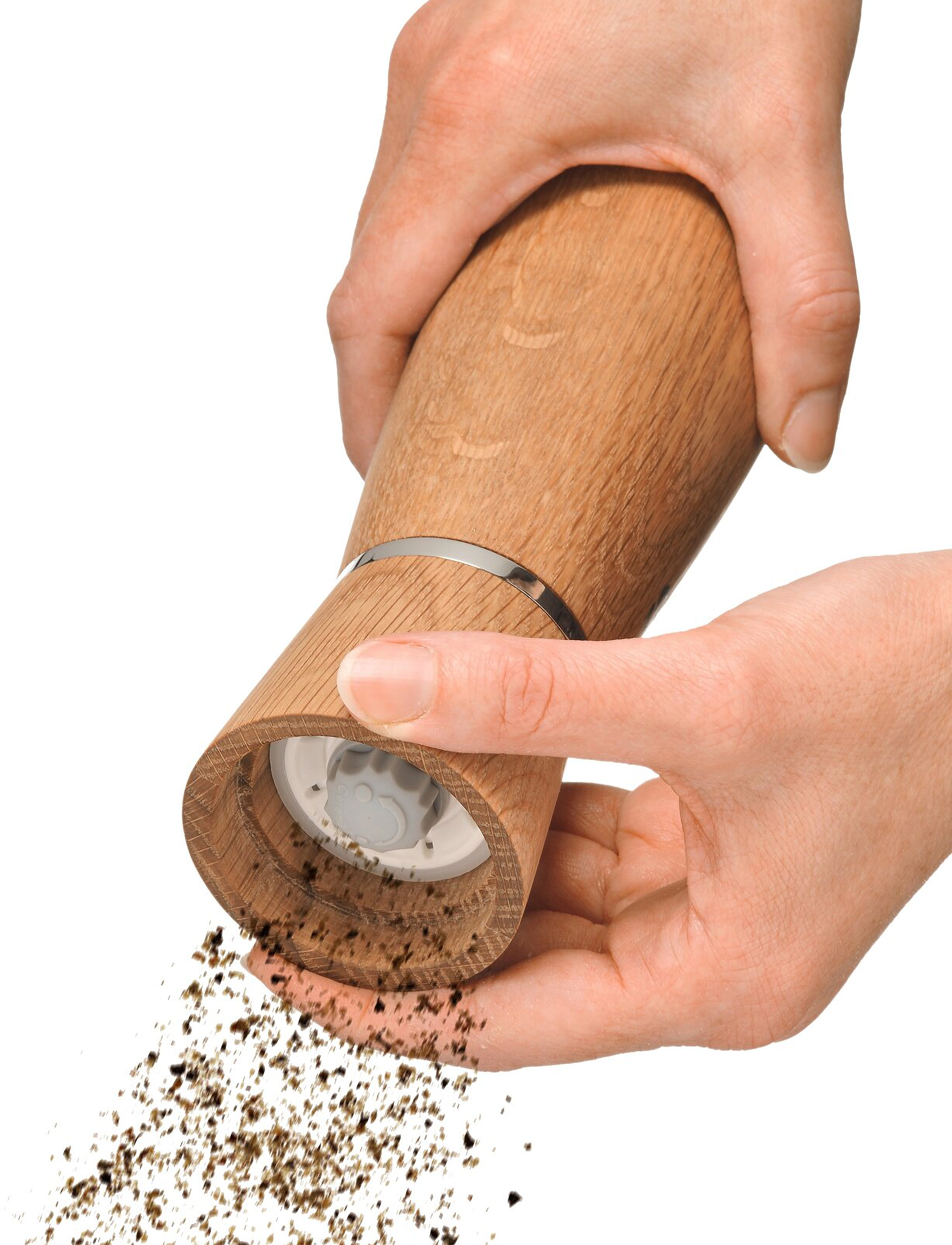 WMF - Ceramill Nature salt/pepper mills 2 pcs. set, oak, height 18 cm - wooden - 2