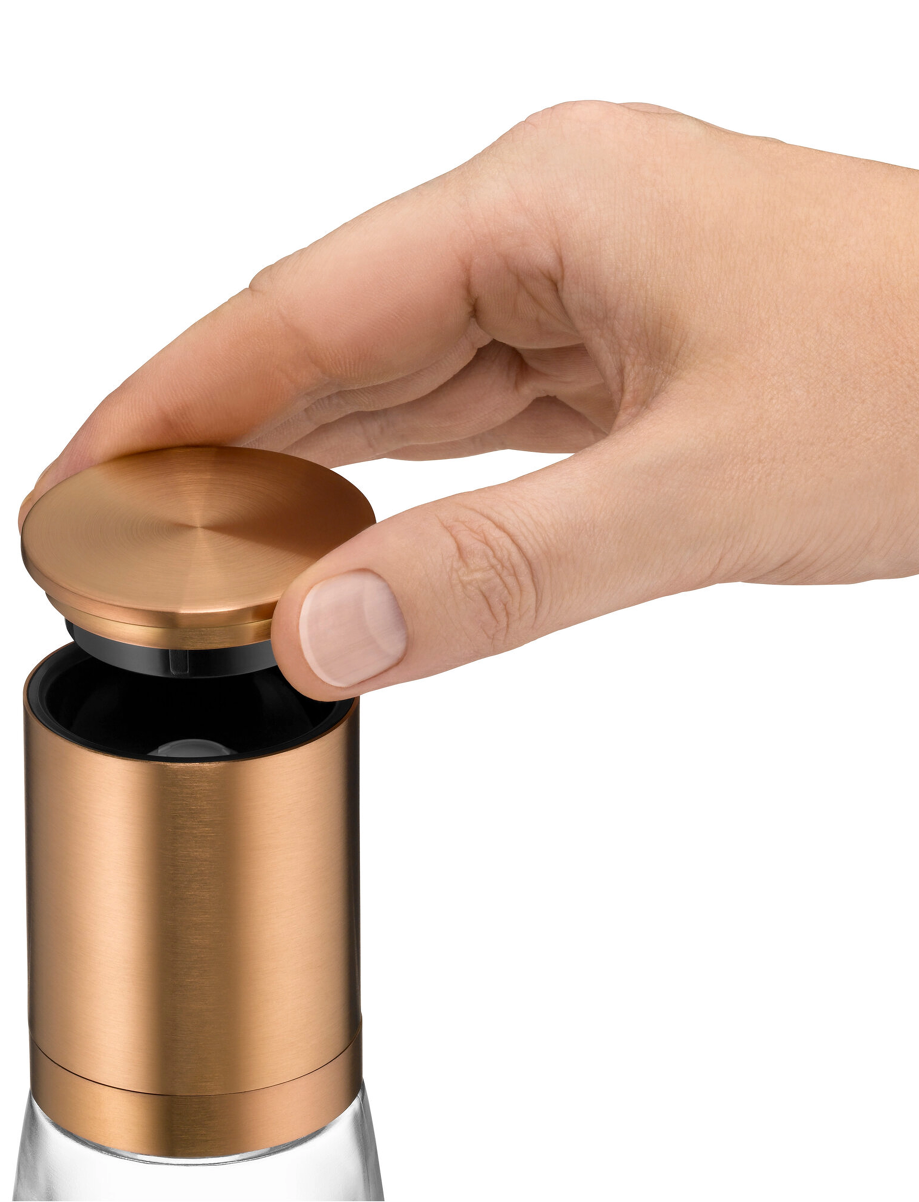 WMF - Ceramill spice mills 2 pcs. set, copper, height 14 cm - copper/glass - 3