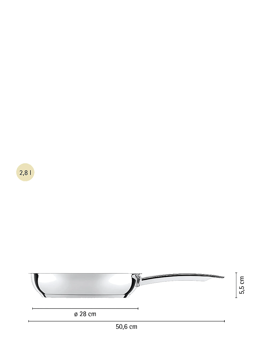 WMF - Durado fry pan 28 cm - cromargan - 3