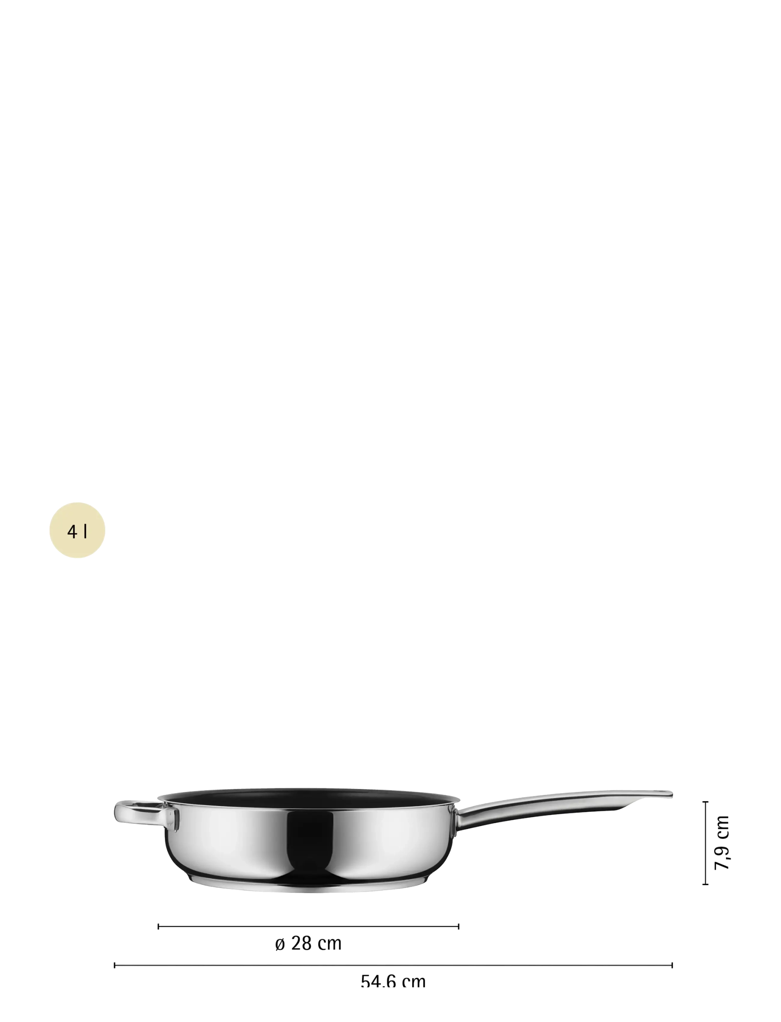 WMF - Durado sauterpanne 28cm - traktørpanner & sauteringspanner - cromargan - 4