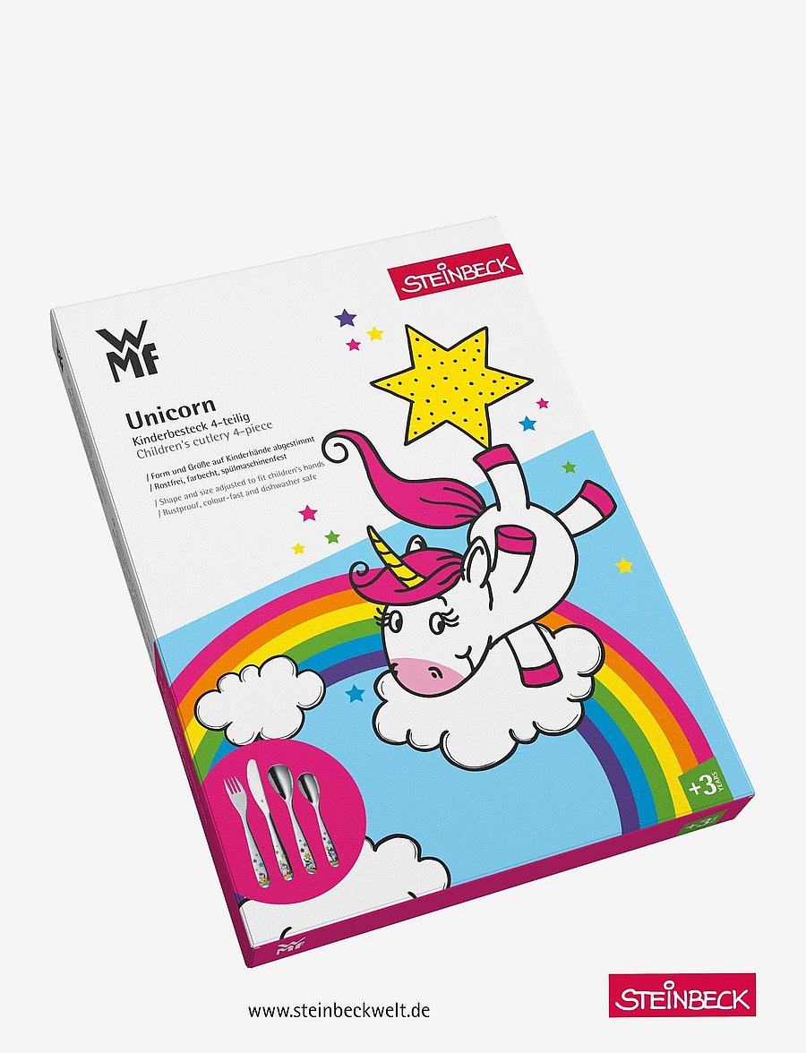 WMF - Unicorn 4 pcs. kids cutlery - cromargan - 2