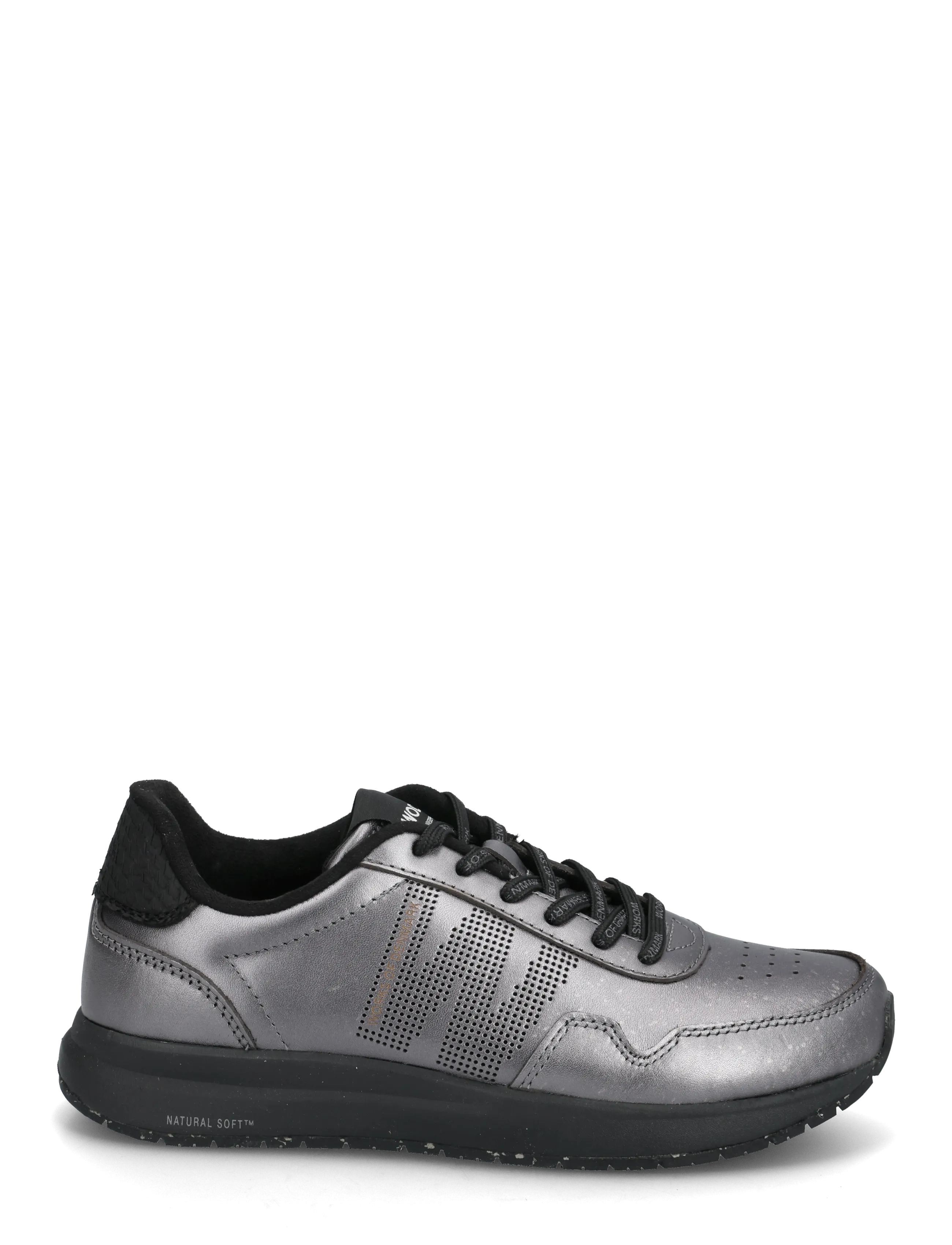 WODEN - JS_Nora Natural Soft Metallic - lágir strigaskór - gunmetal - 1