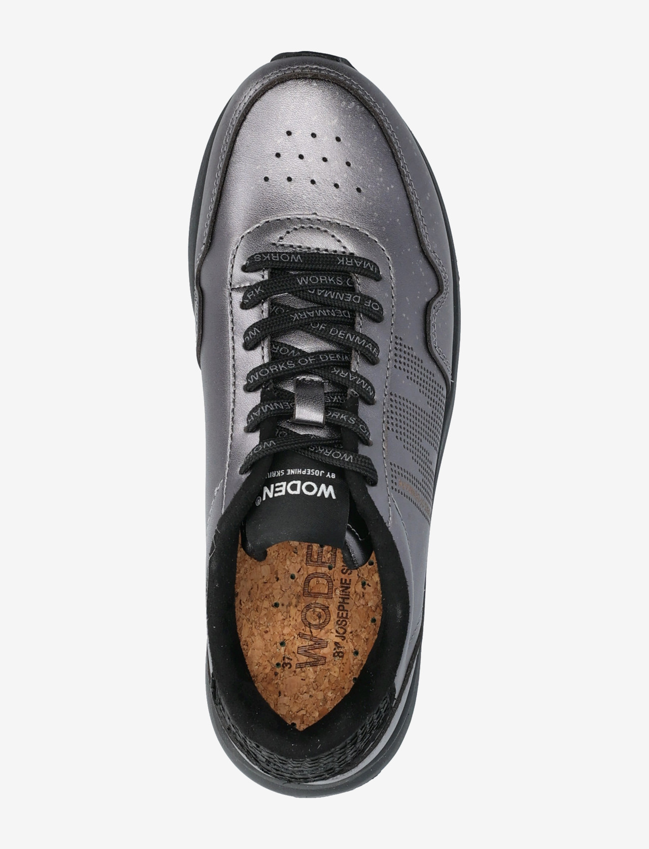 WODEN - JS_Nora Natural Soft Metallic - niedrige sneakers - gunmetal - 3