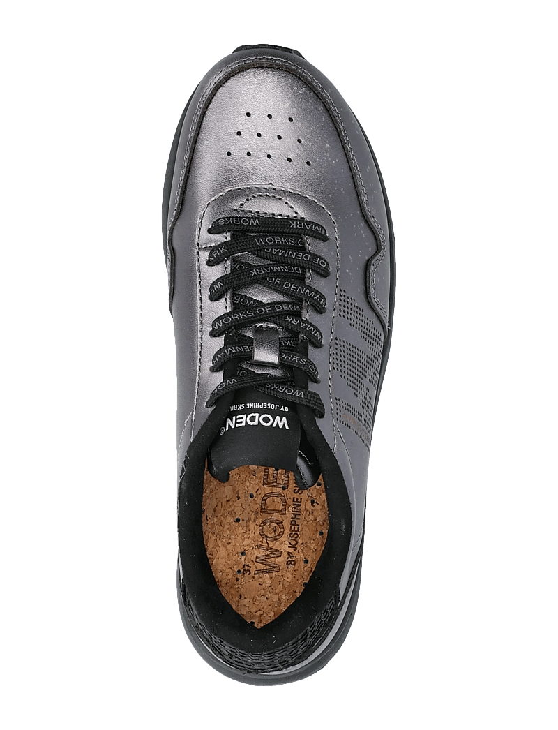 WODEN - JS_Nora Natural Soft Metallic - niedrige sneakers - gunmetal - 3
