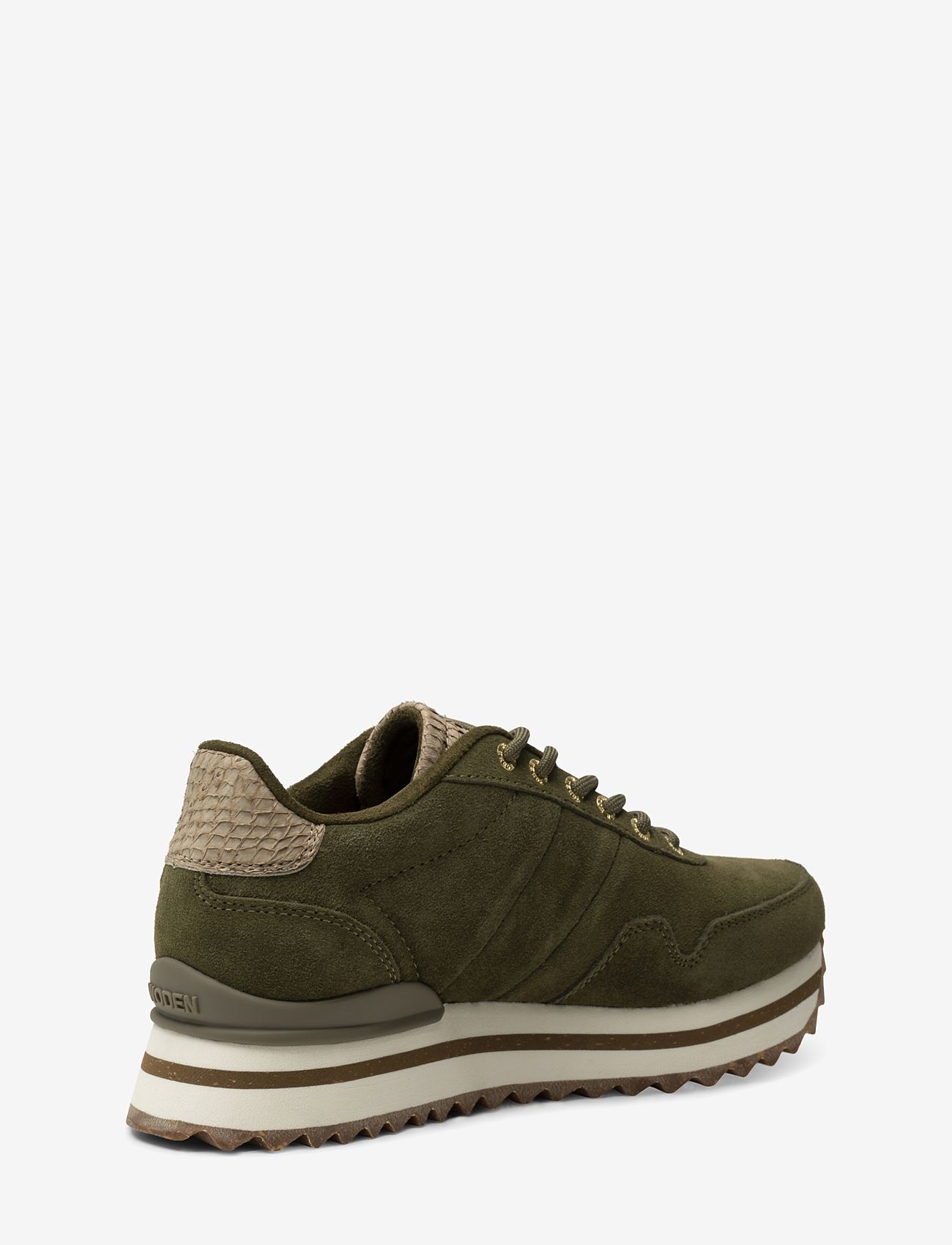 WODEN - Nora III Suede Plateau - 295 dark olive - 2