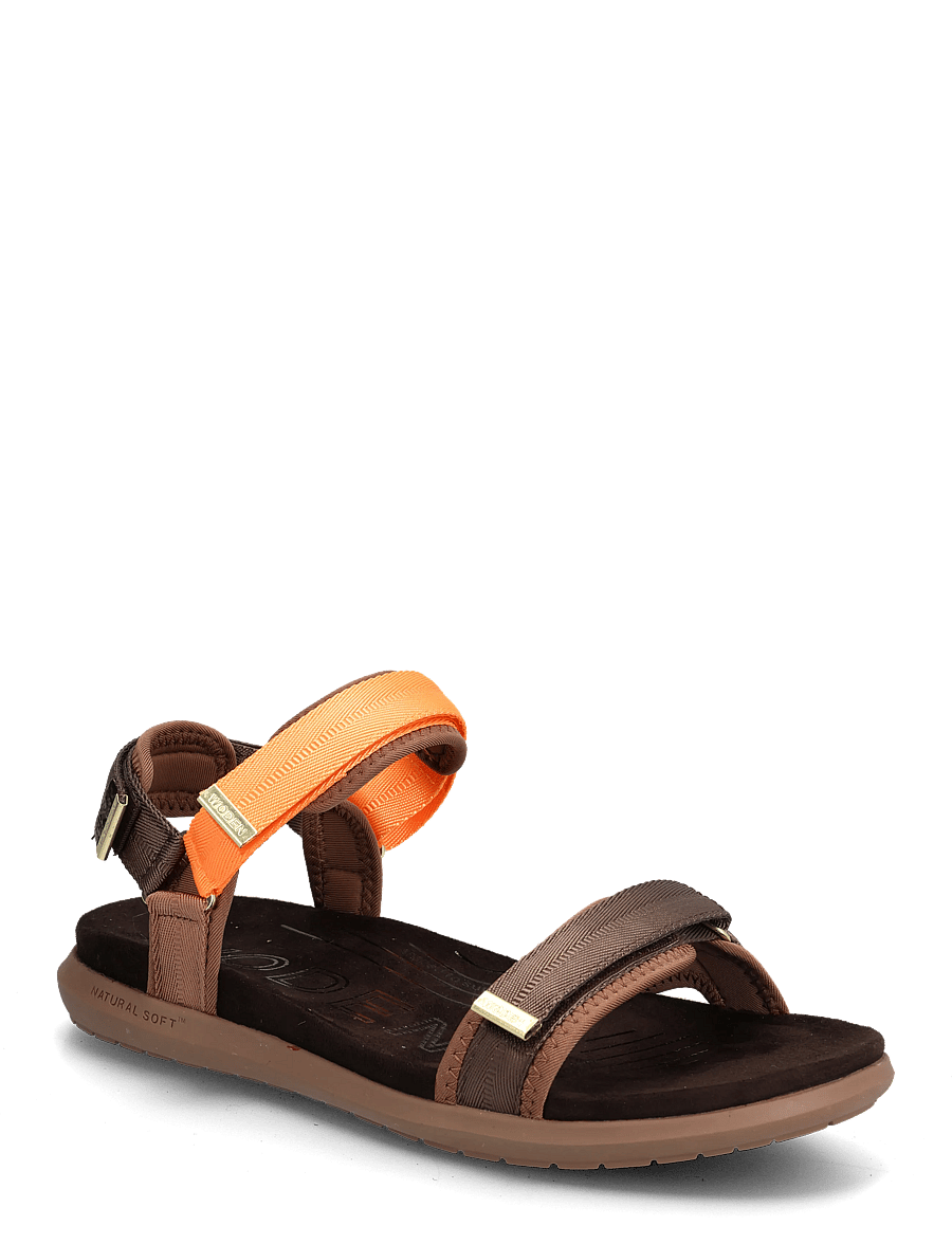 WODEN - Line Lite - flache sandalen - chocolate multi - 0