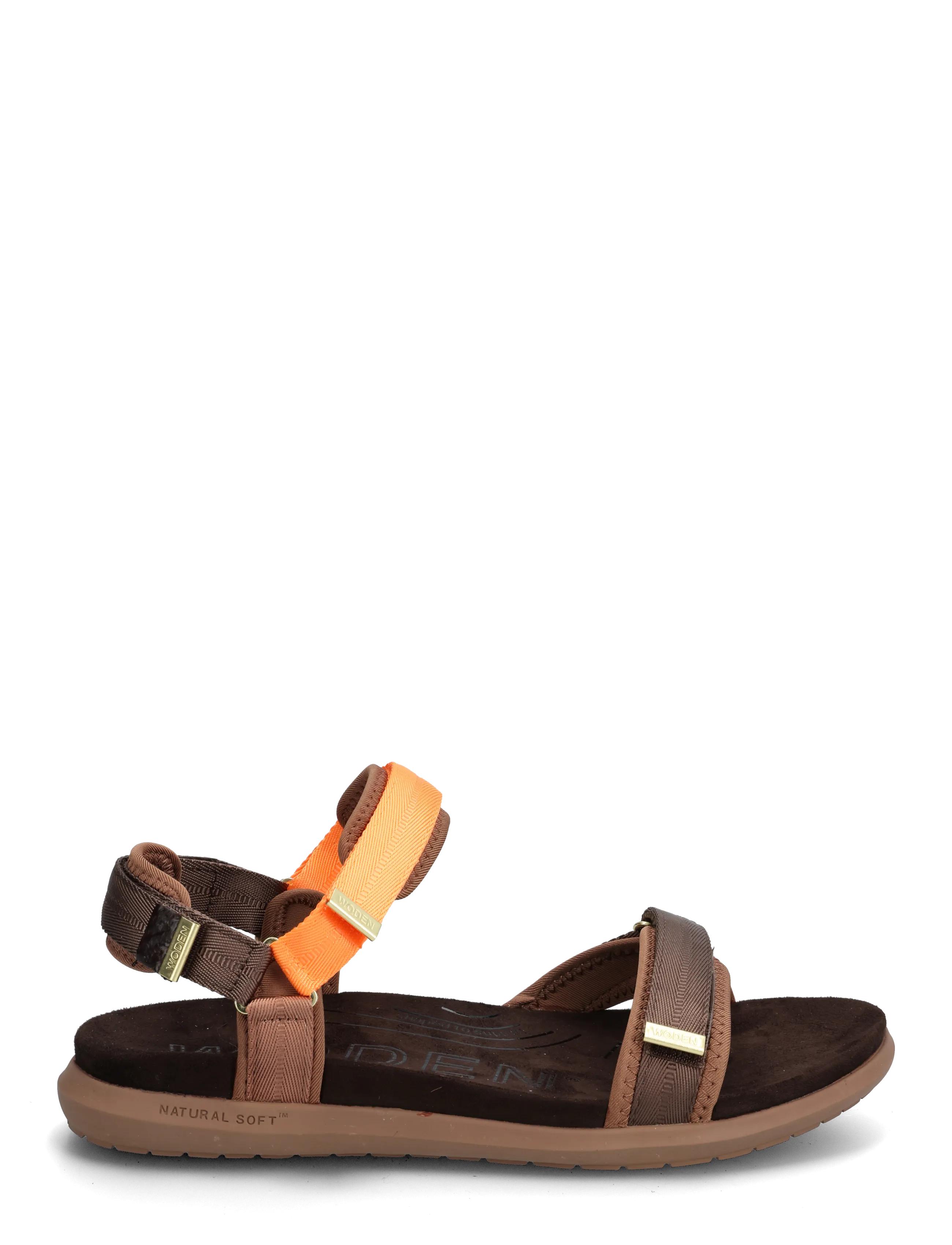 WODEN - Line Lite - flache sandalen - chocolate multi - 1