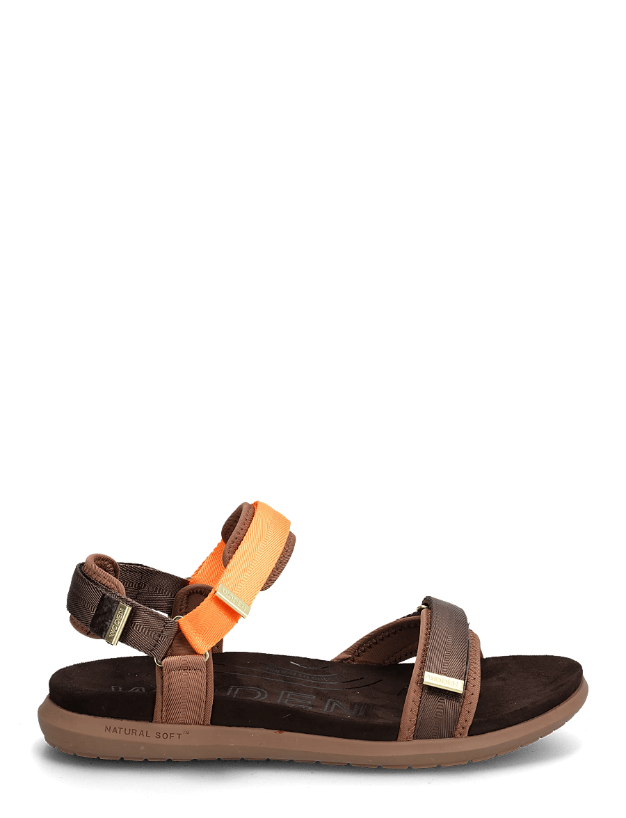 WODEN - Line Lite - flache sandalen - chocolate multi - 1