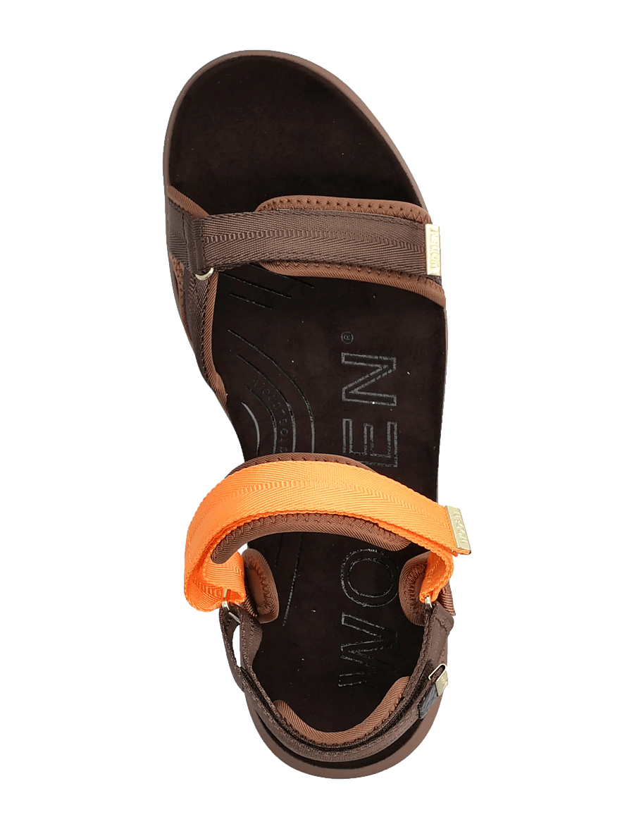 WODEN - Line Lite - flache sandalen - chocolate multi - 3