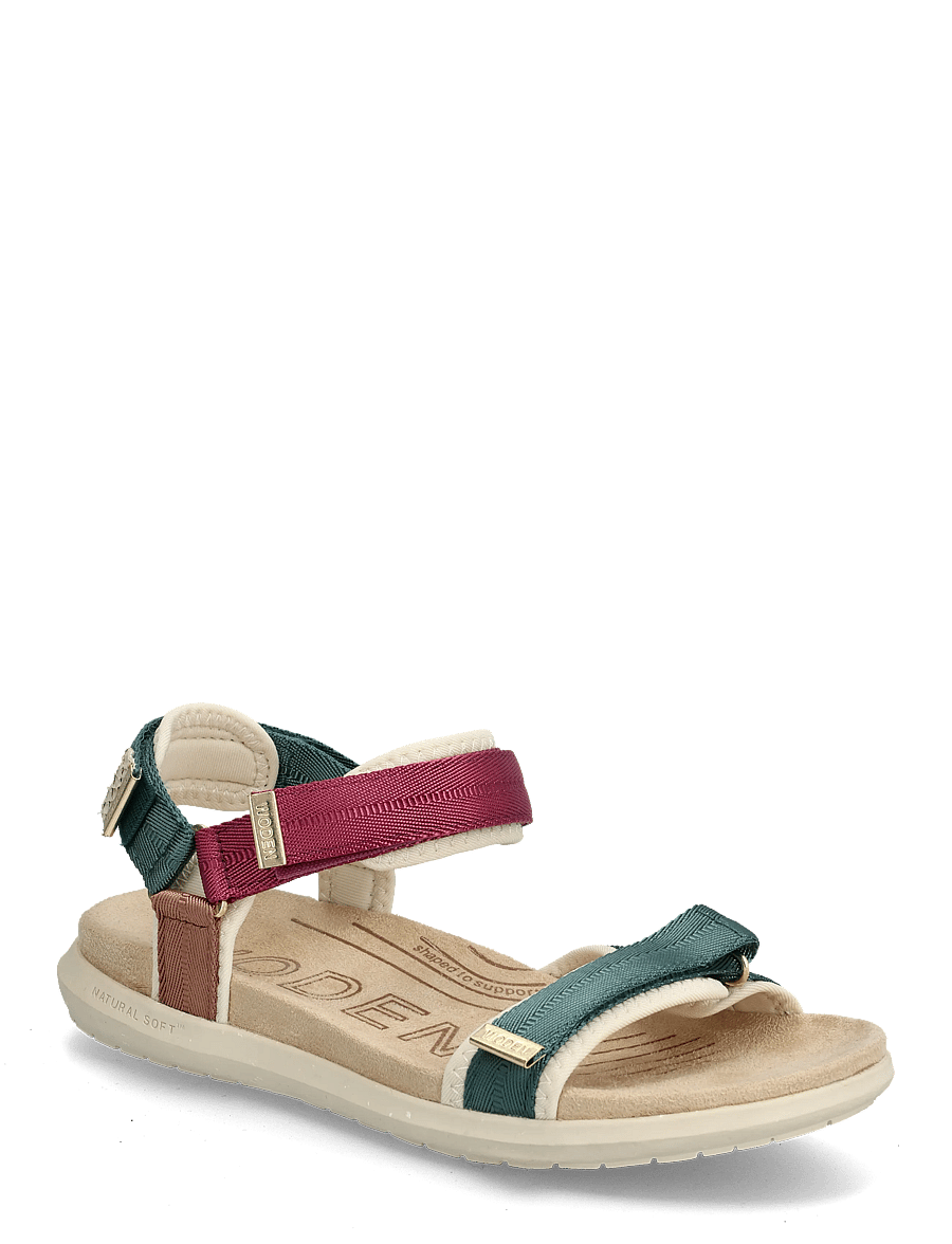 WODEN - Line Lite - flache sandalen - deep forest multi - 0