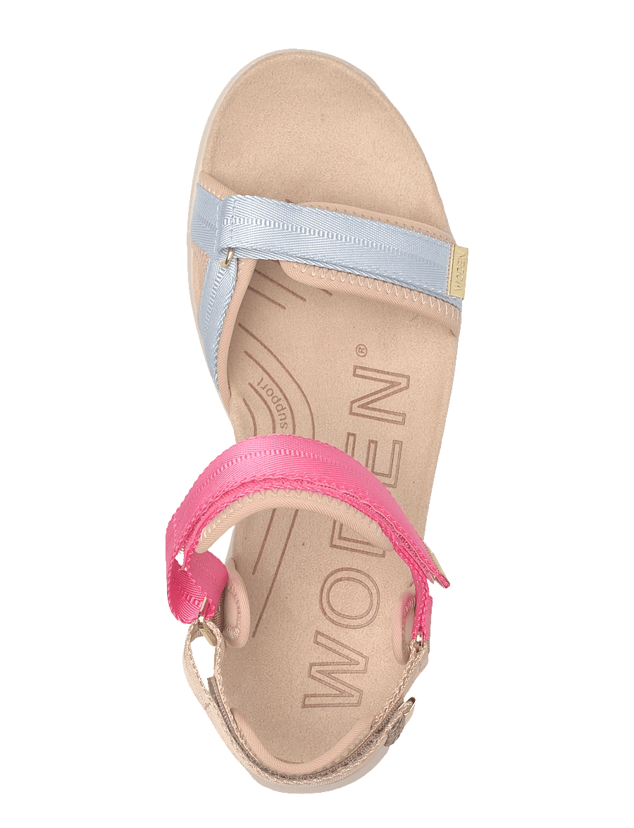 WODEN - Line Lite - flache sandalen - raspberry multi - 3