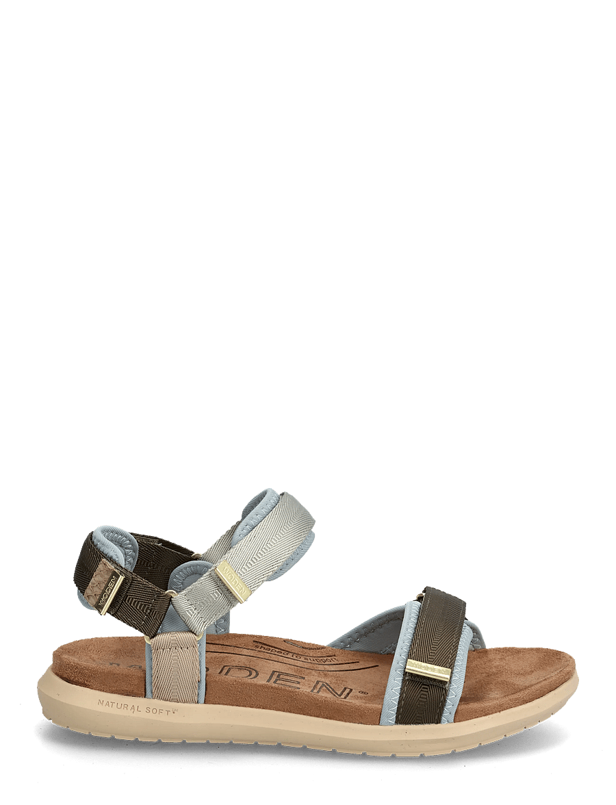 WODEN - Line Lite - flache sandalen - stone multi - 1