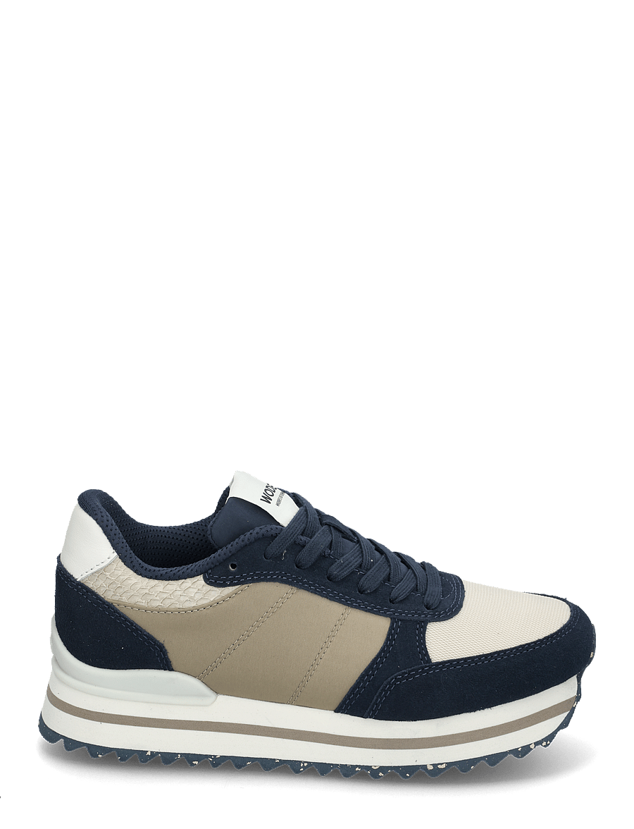 WODEN - Ronja Plateau - niedrige sneaker - navy multi - 1