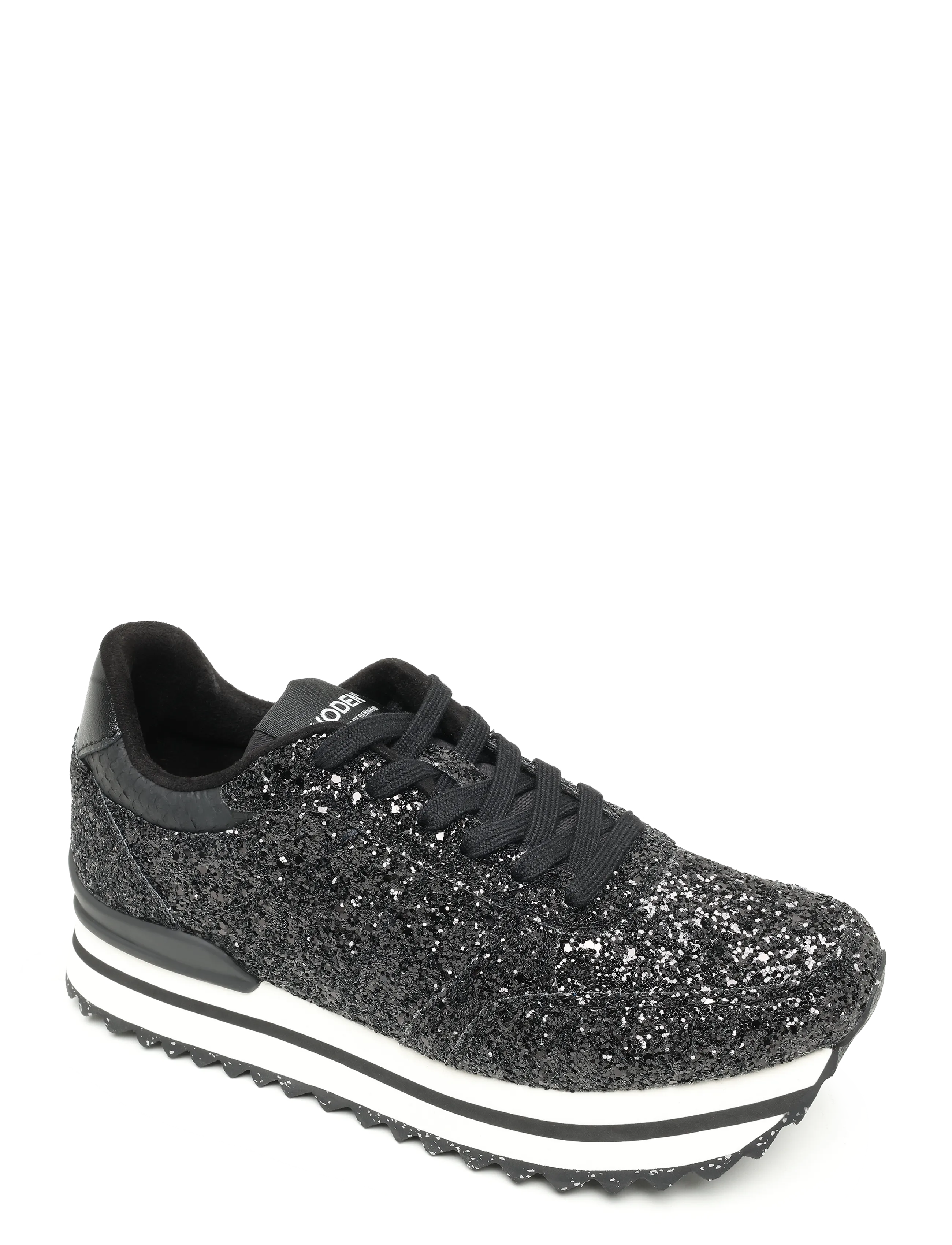 WODEN Ronja Plateau Glitter - Sneakers - BLACK / black