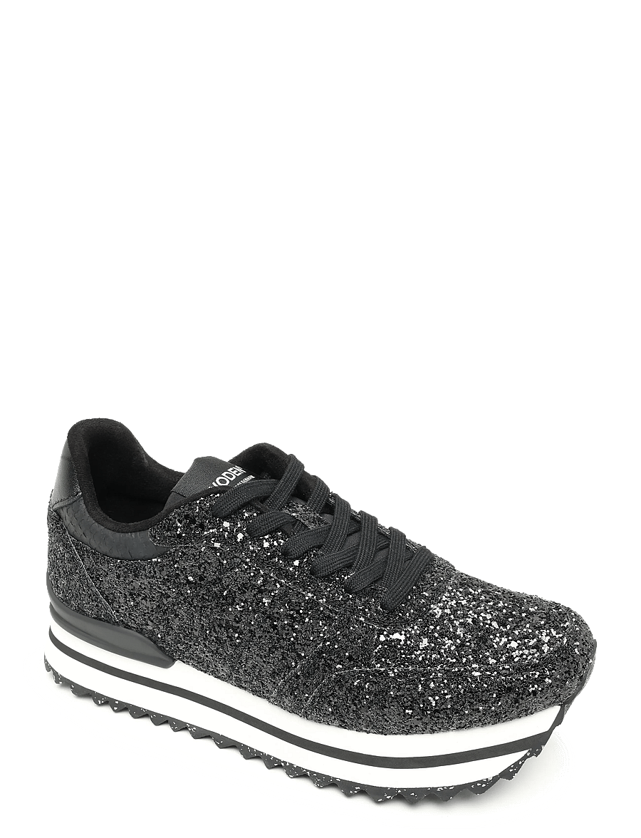 WODEN - Ronja Plateau Glitter - black - 0