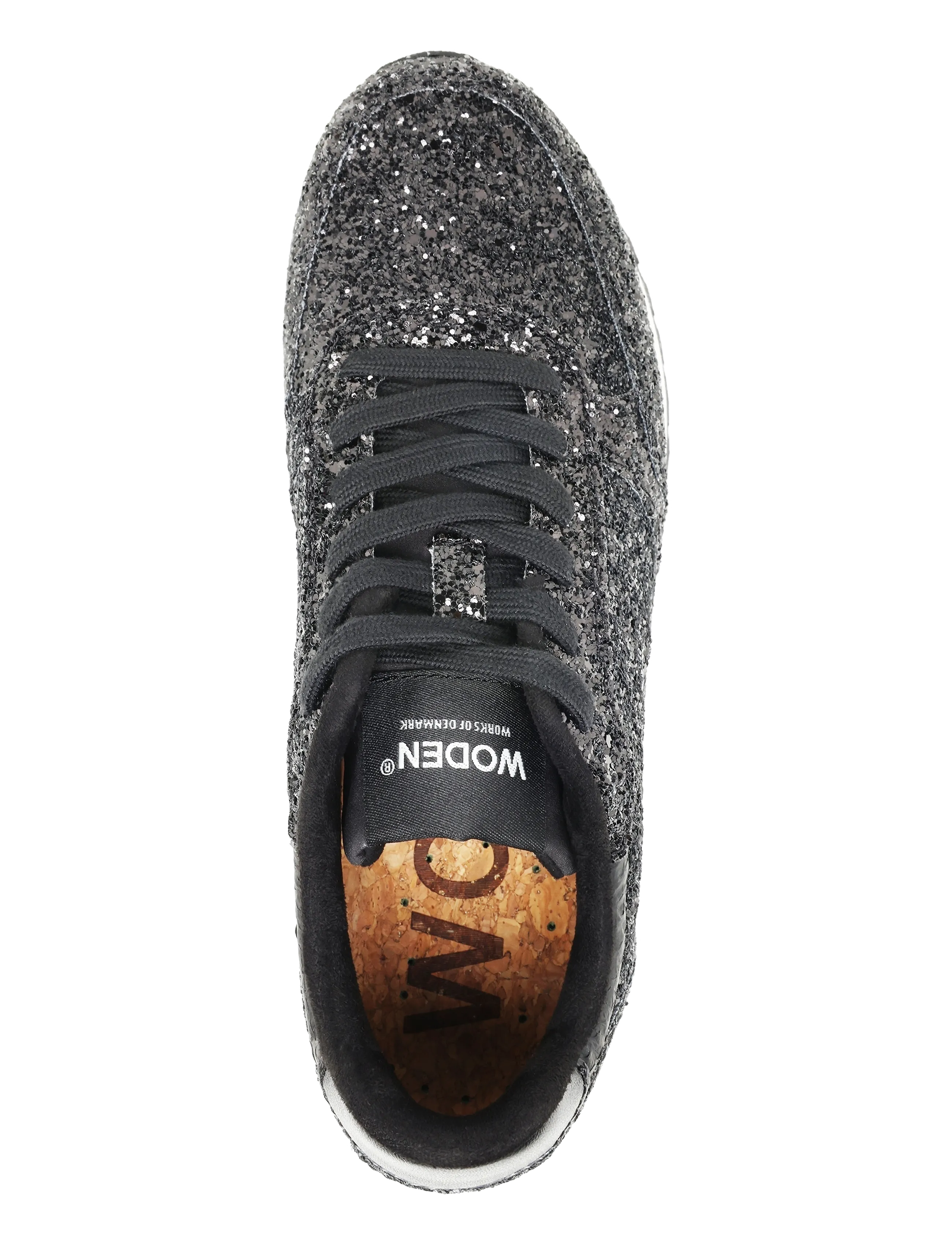 WODEN - Ronja Plateau Glitter - black - 3