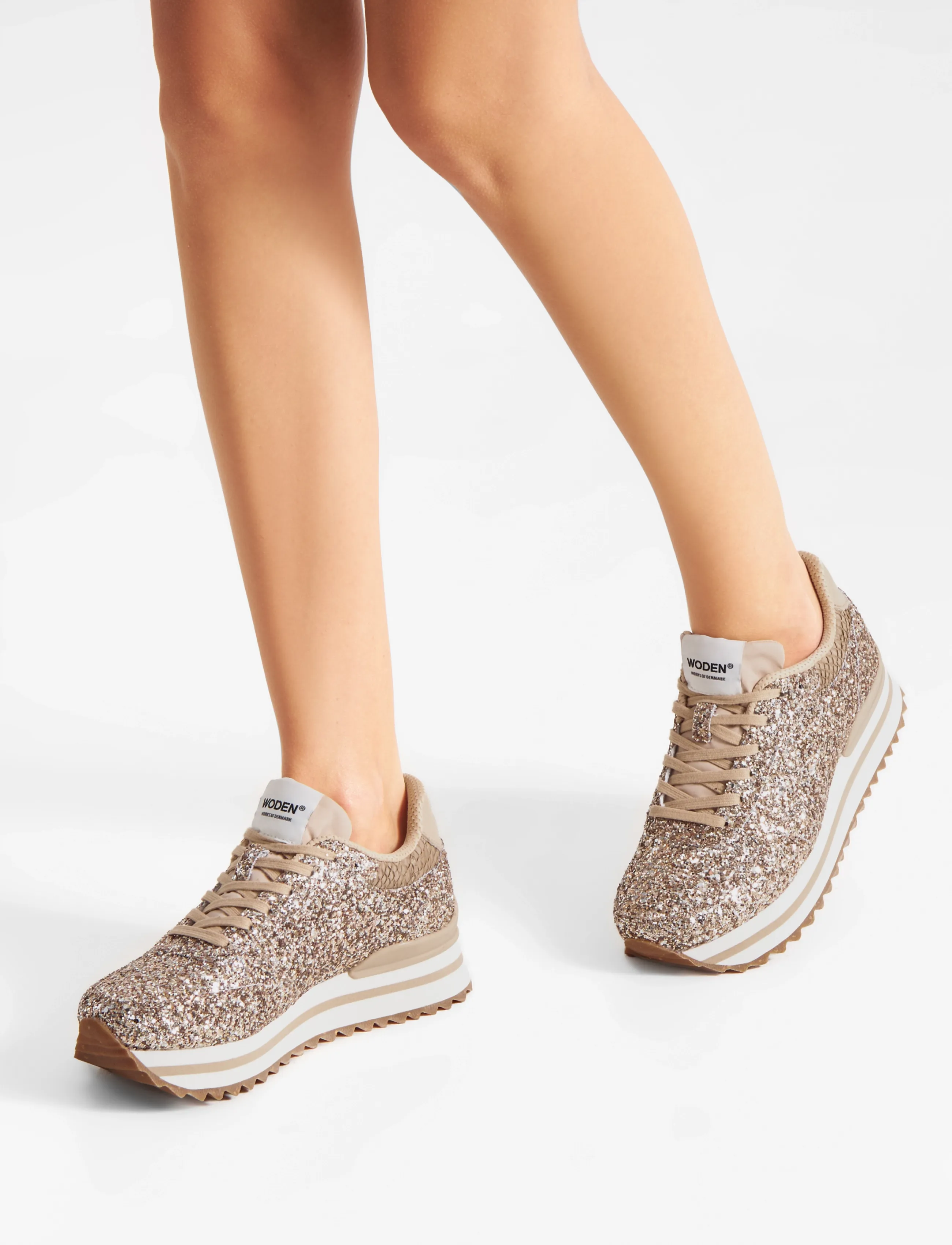 WODEN Ronja Plateau Glitter, 42, Sneakers, Mehrfarbig/gemustert - Low-top Frauen