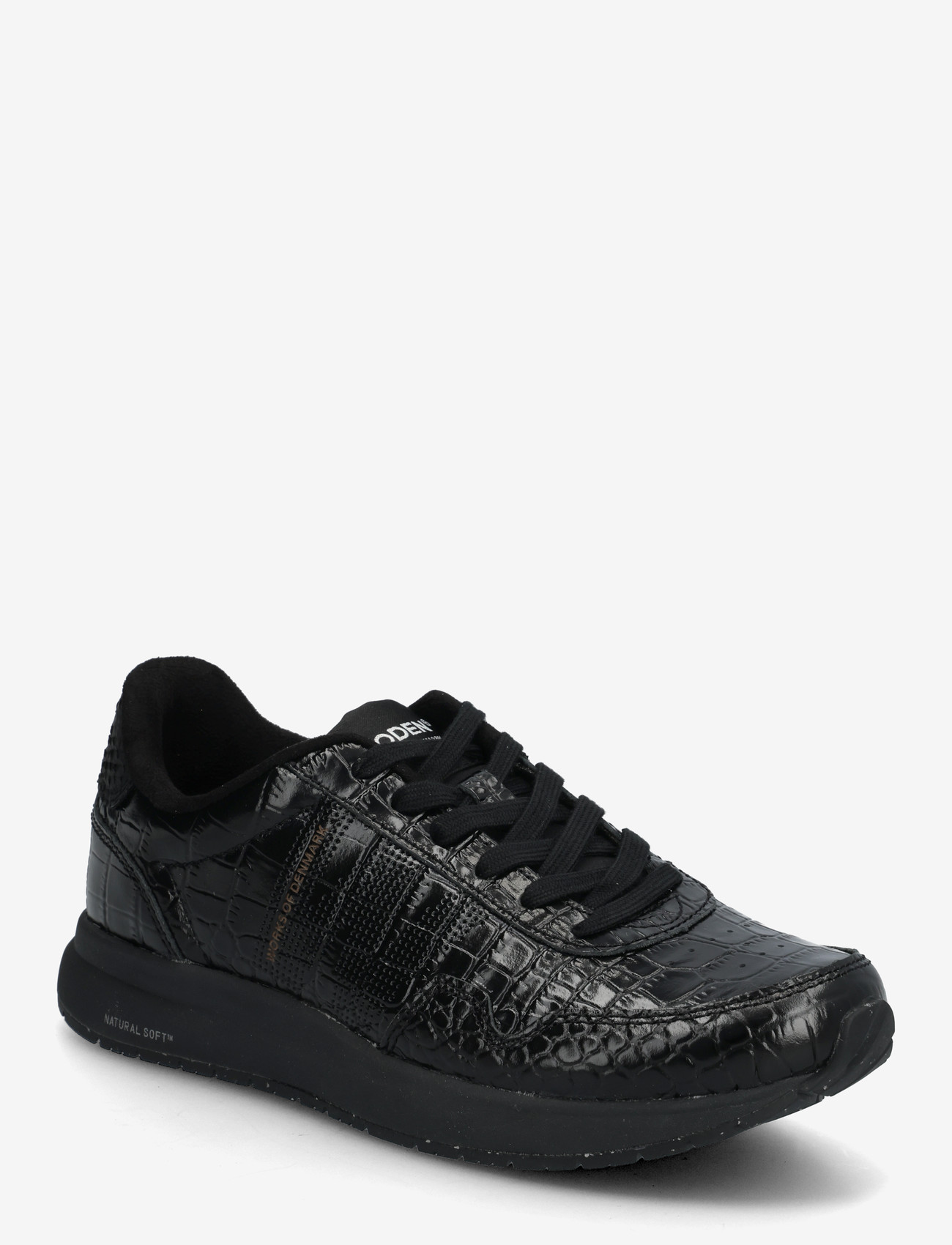 WODEN - Nora Natural Soft Croco - madala säärega tossud - black - 0