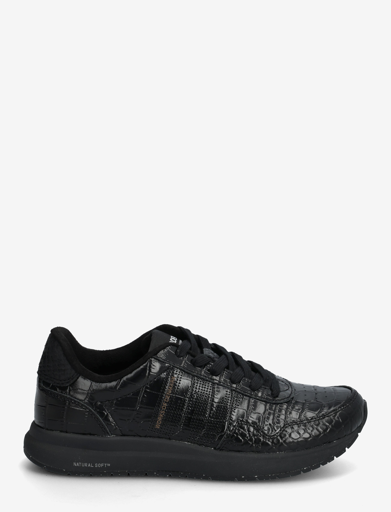 WODEN - Nora Natural Soft Croco - madala säärega tossud - black - 1