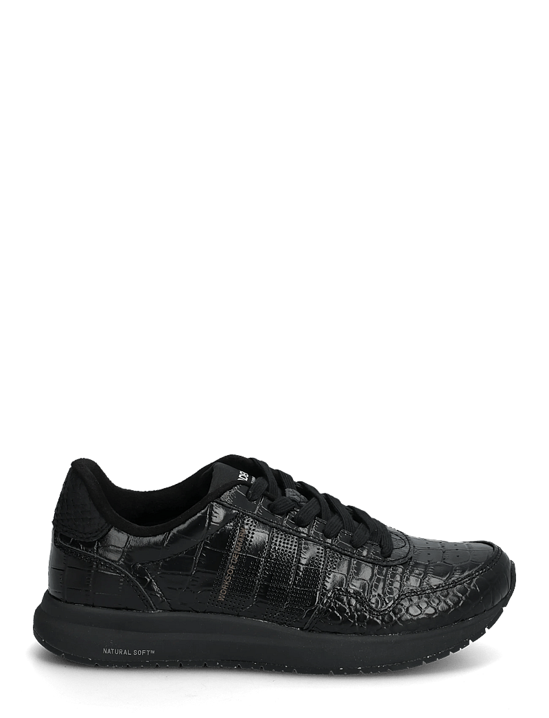 WODEN - Nora Natural Soft Croco - madala säärega tossud - black - 1